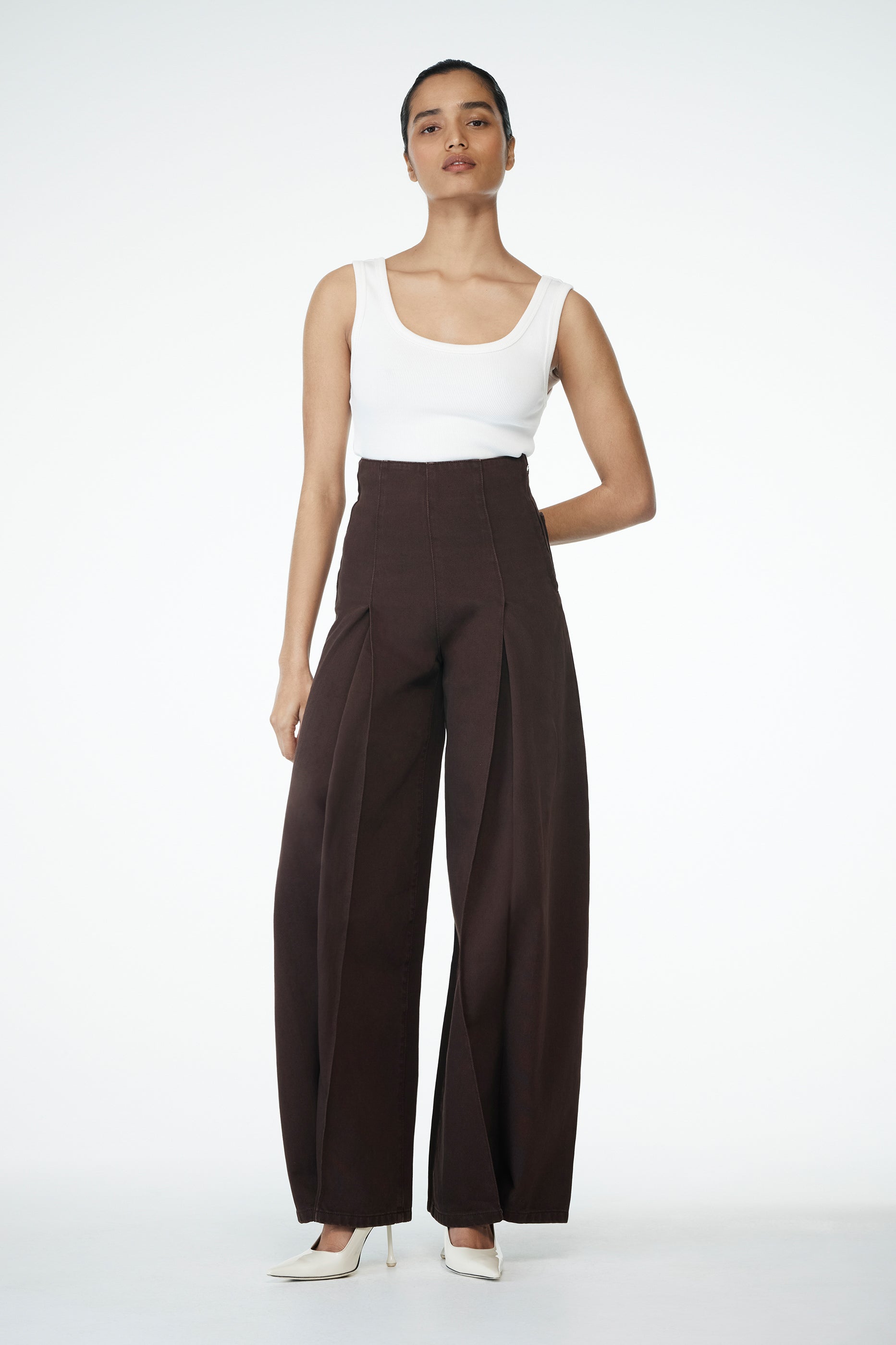 Beatrix High Rise Denim Jeans - Chocolate #3