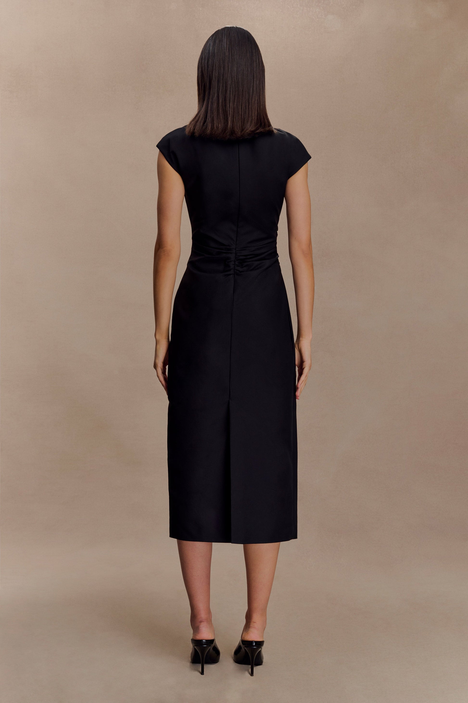 Lorena Cotton Midi Dress / Black | MESHKI