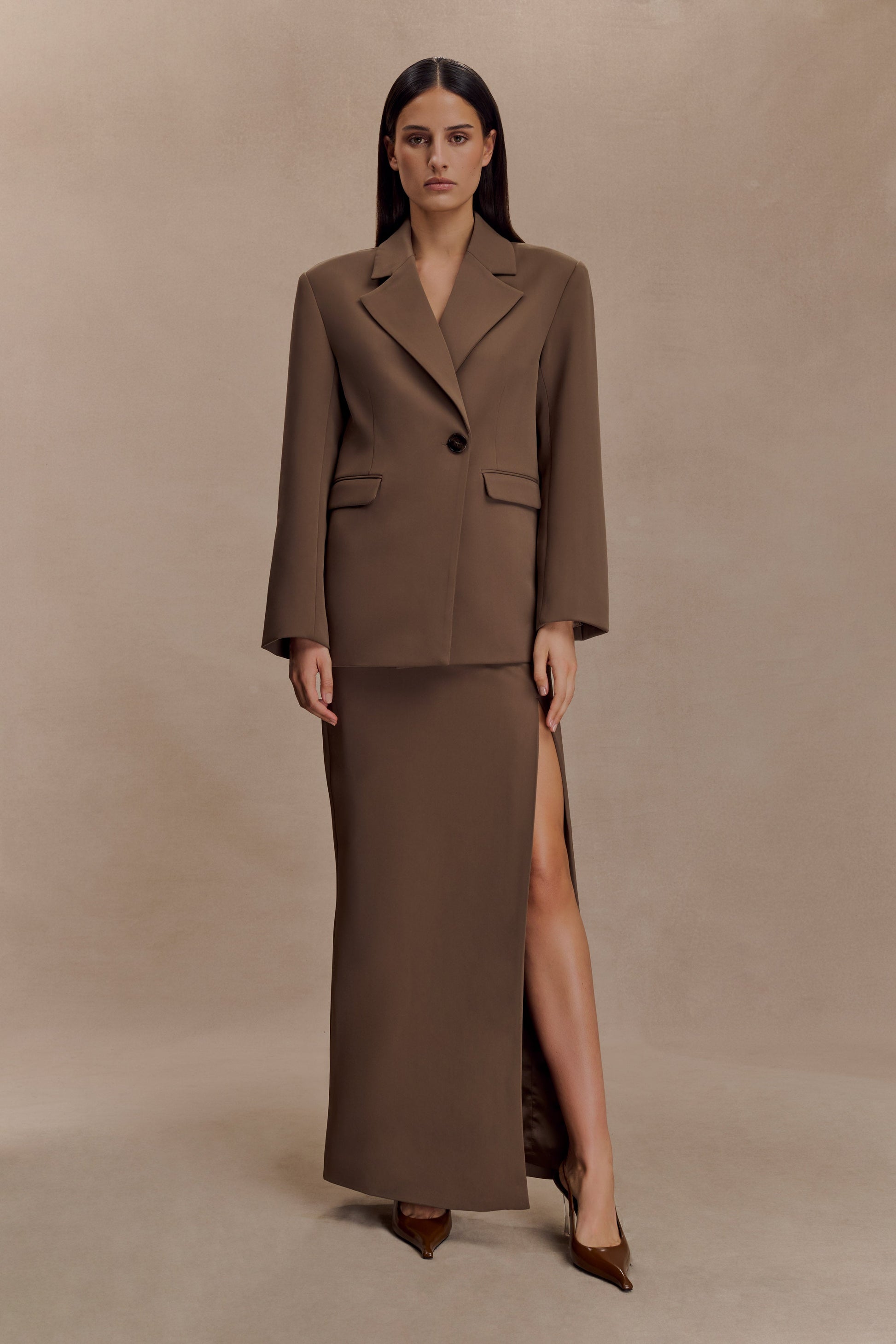 Mateo Oversized Blazer - Cacao Brown #3