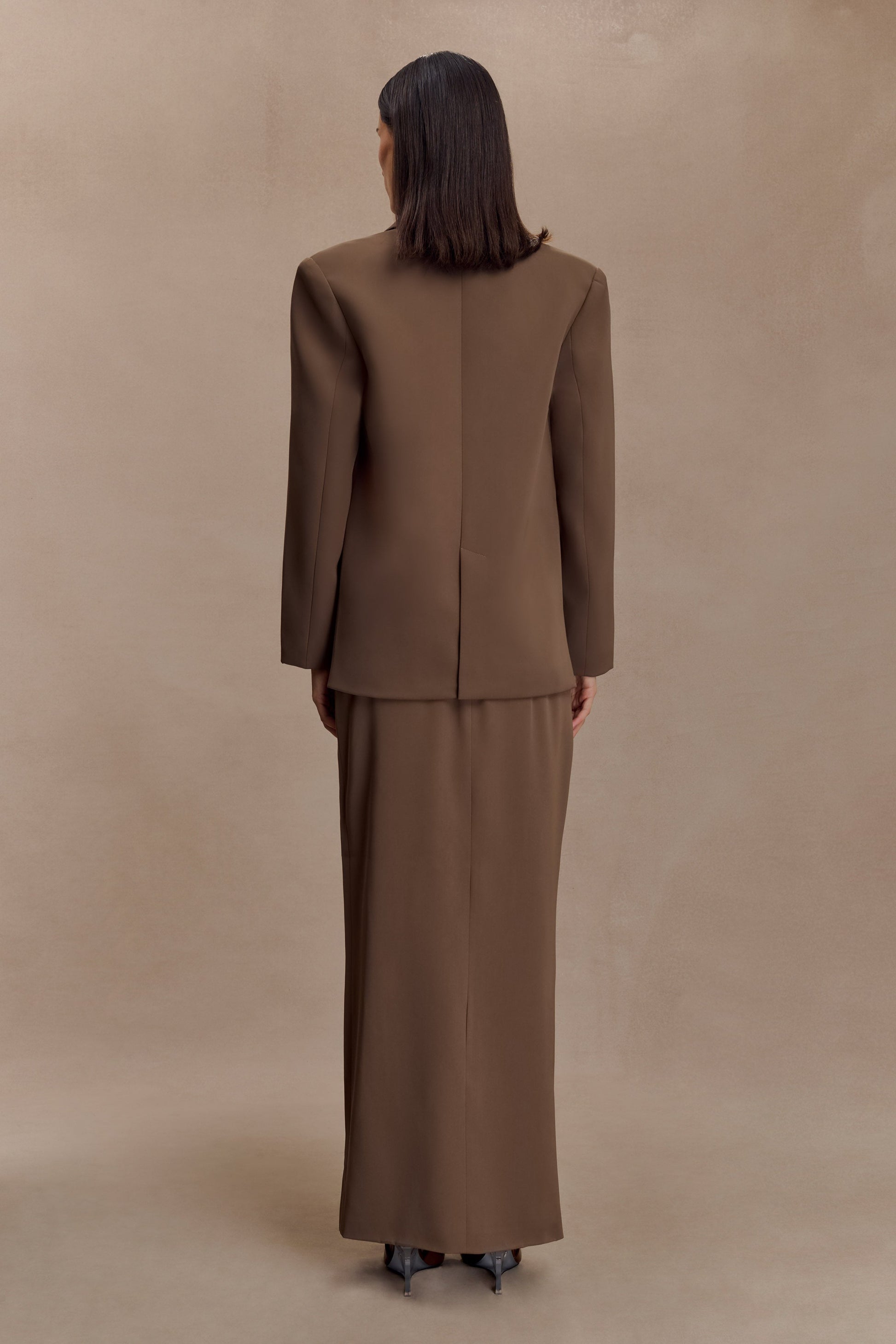 Cassie Column Maxi Skirt - Cacao Brown #6