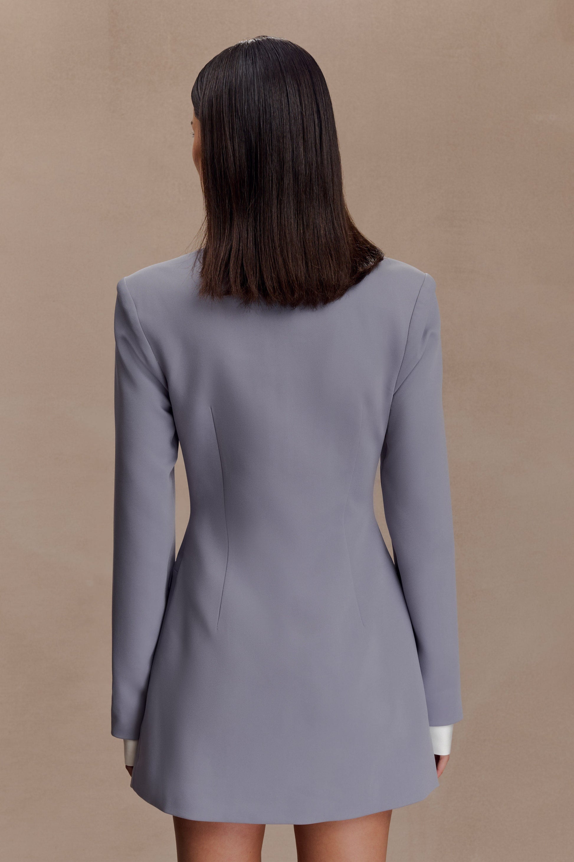 Gretchen Suiting Mini Dress - Grey | MESHKI US Gretchen Suiting Mini Dress - Grey | MESHKI US