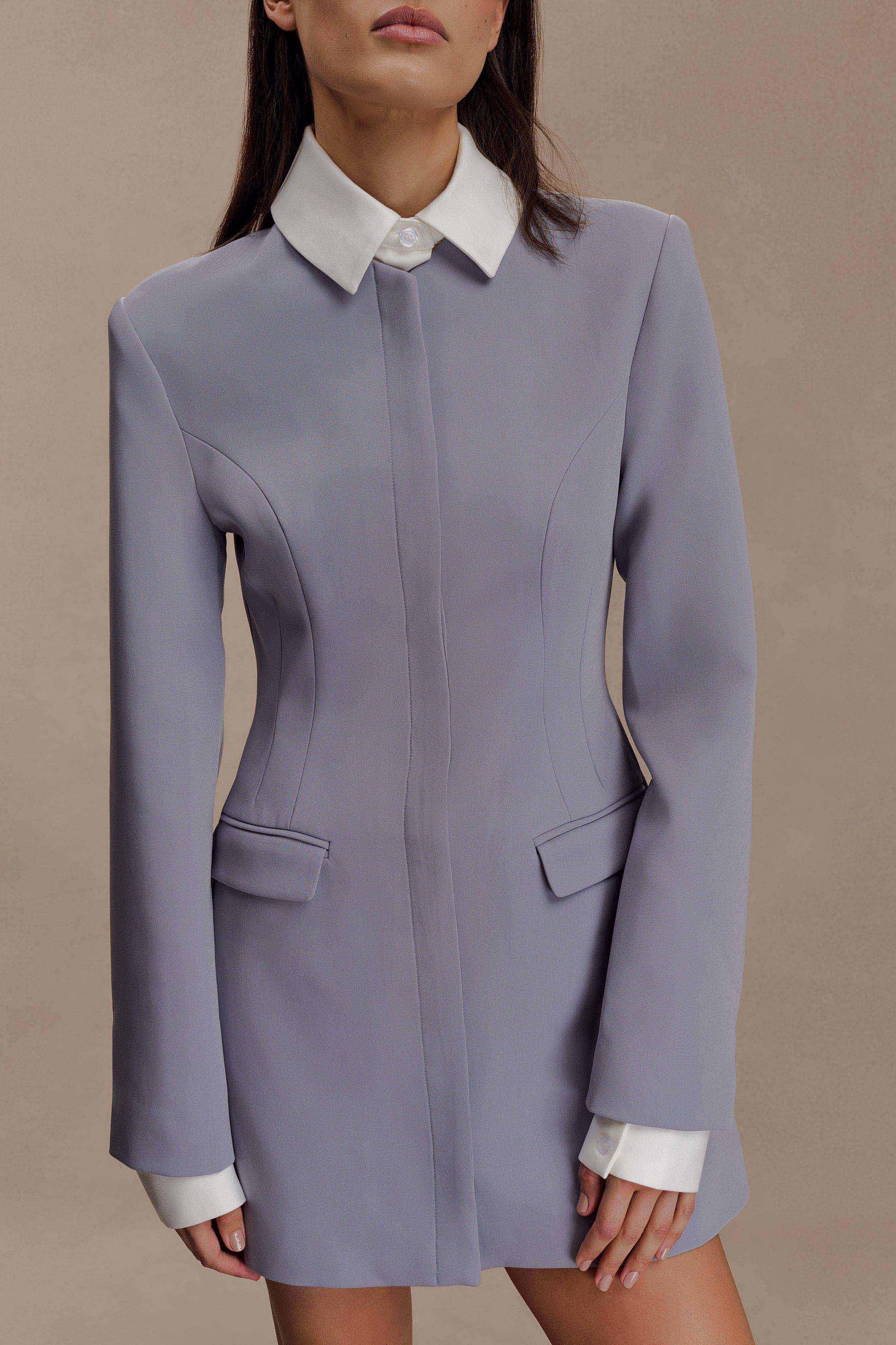 Gretchen Suiting Mini Dress - Grey #3