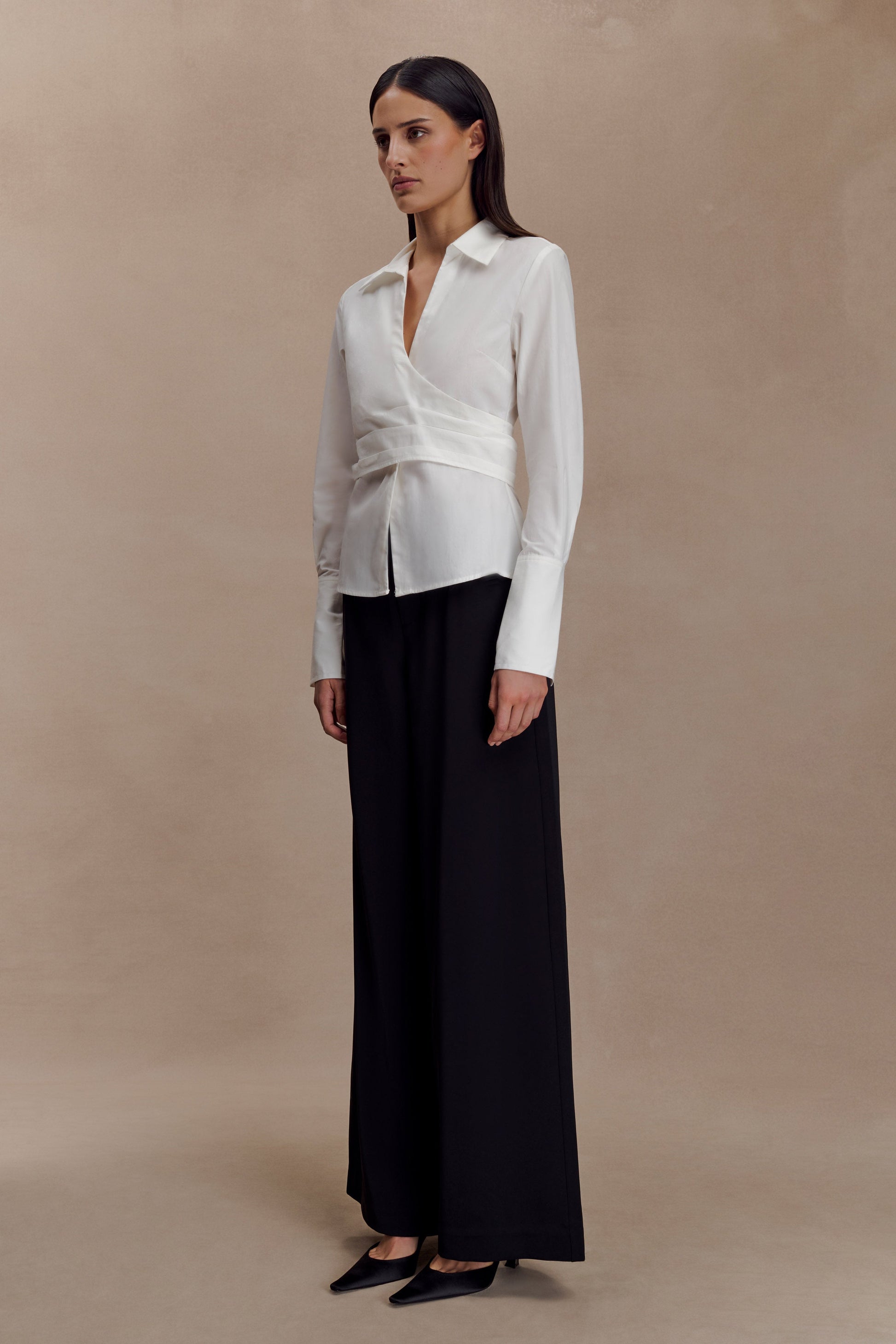 Arlo Wide Leg Suiting Trouser - Black #3