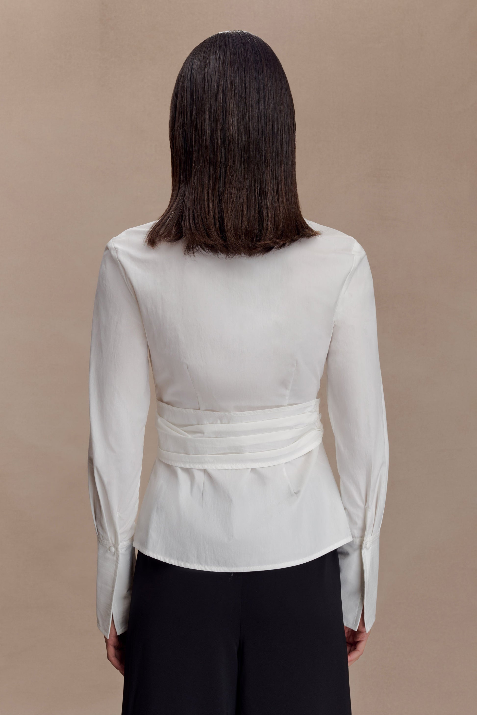 Eugenia Wrap Cotton Shirt - White #2