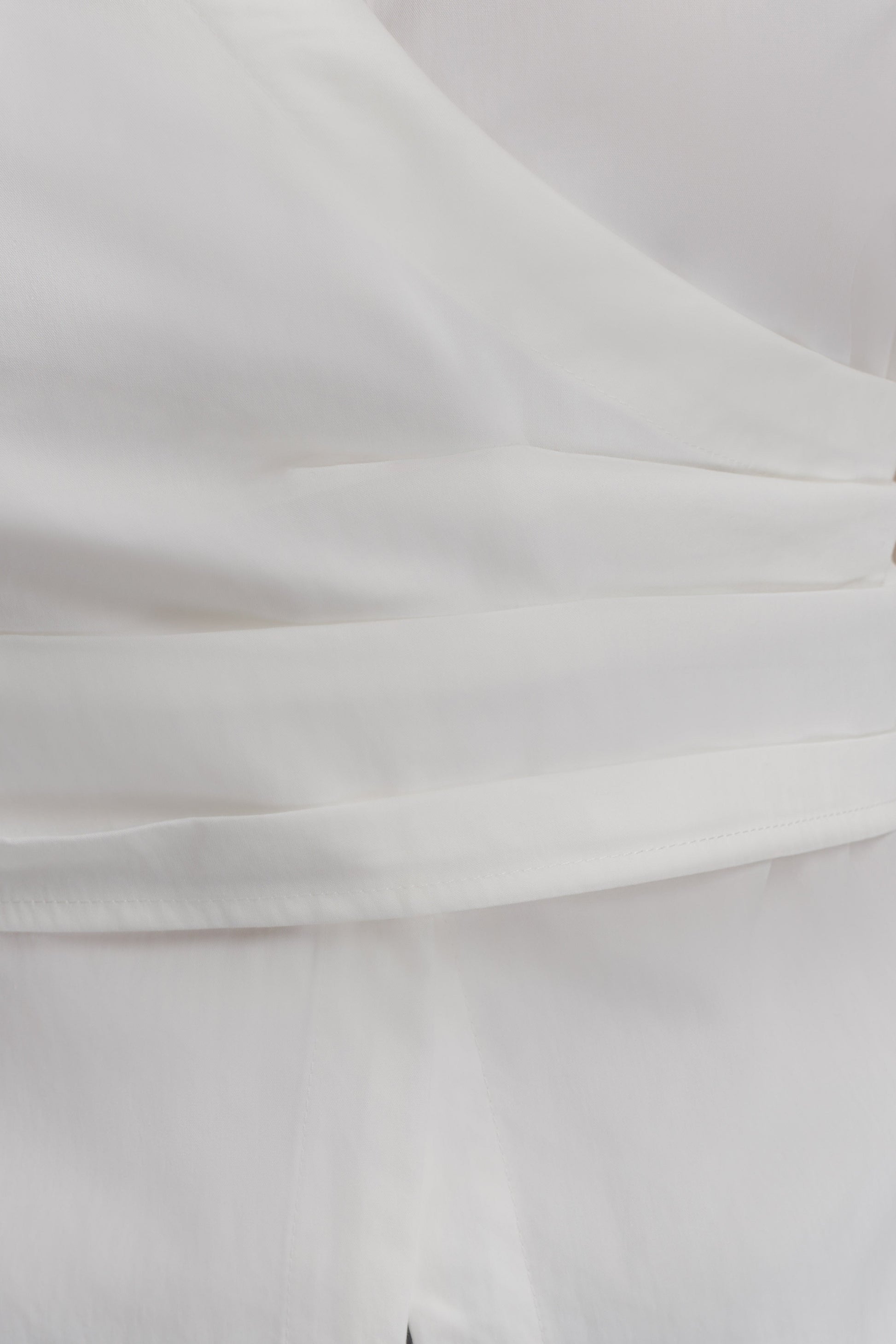 Eugenia Wrap Cotton Shirt - White #7