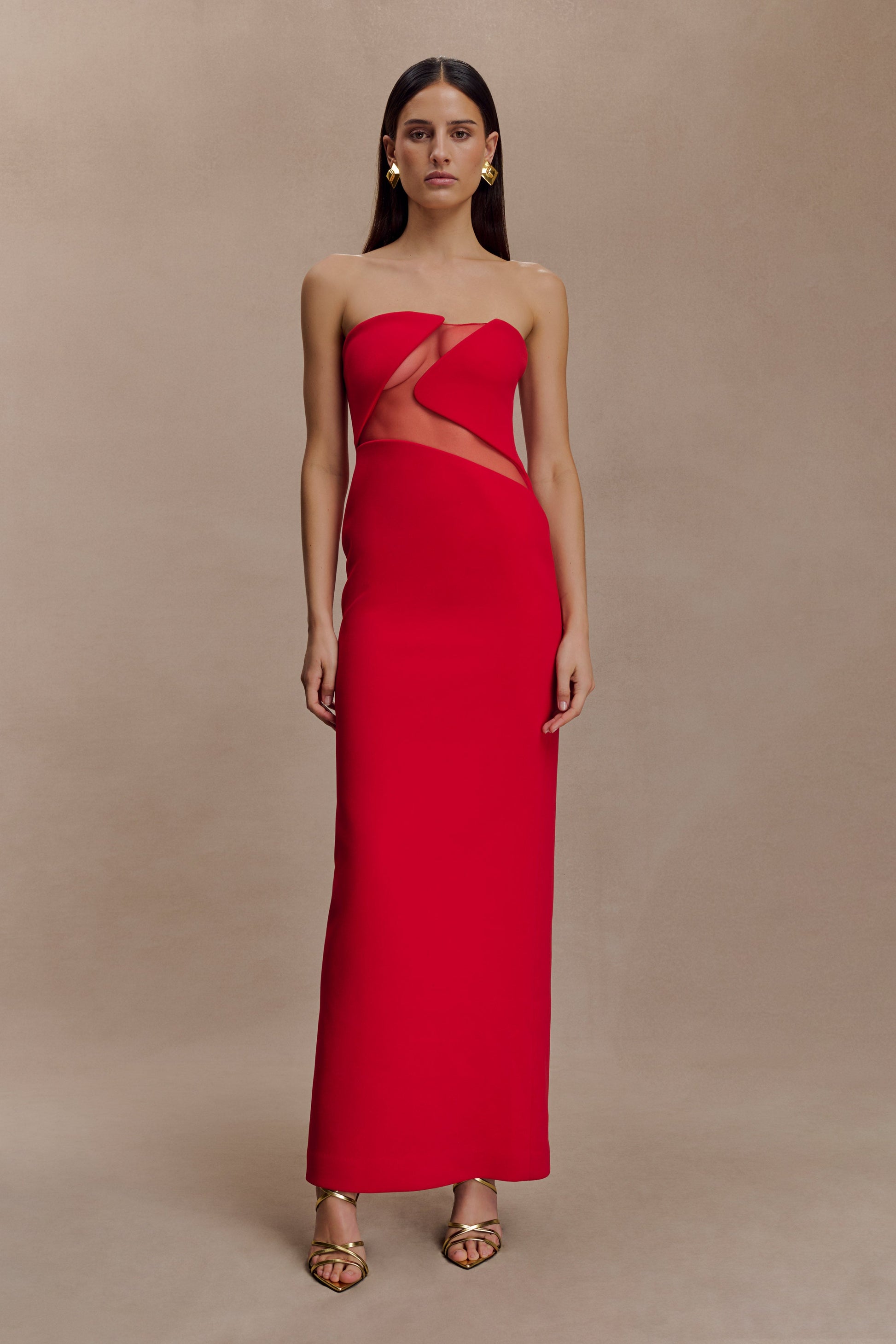 Lianne Strapless Maxi Dress / Red | MESHKI Lianne Strapless Maxi Dress / Red | MESHKI