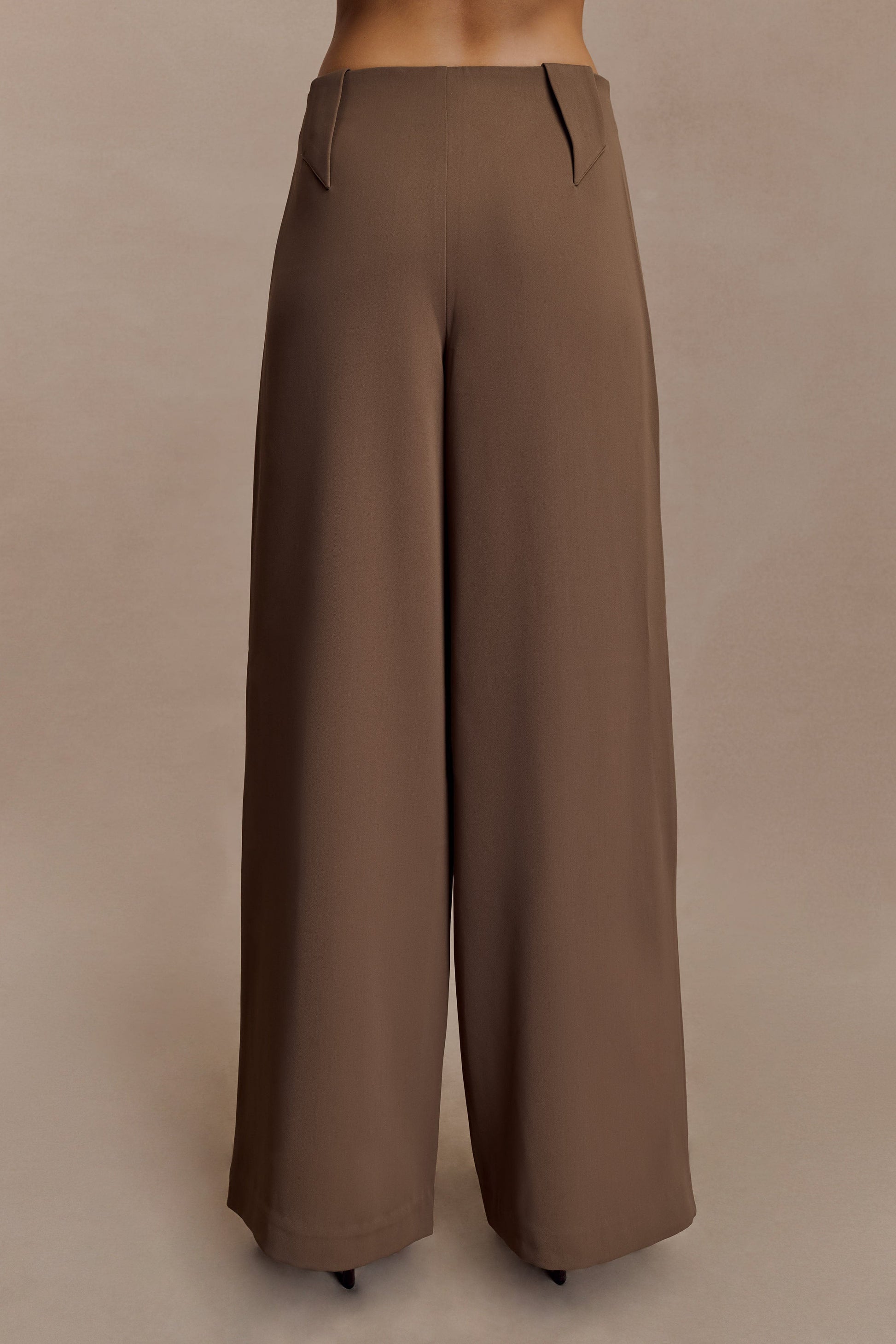 Arlo Wide Leg Suiting Trouser - Cacao Brown #4