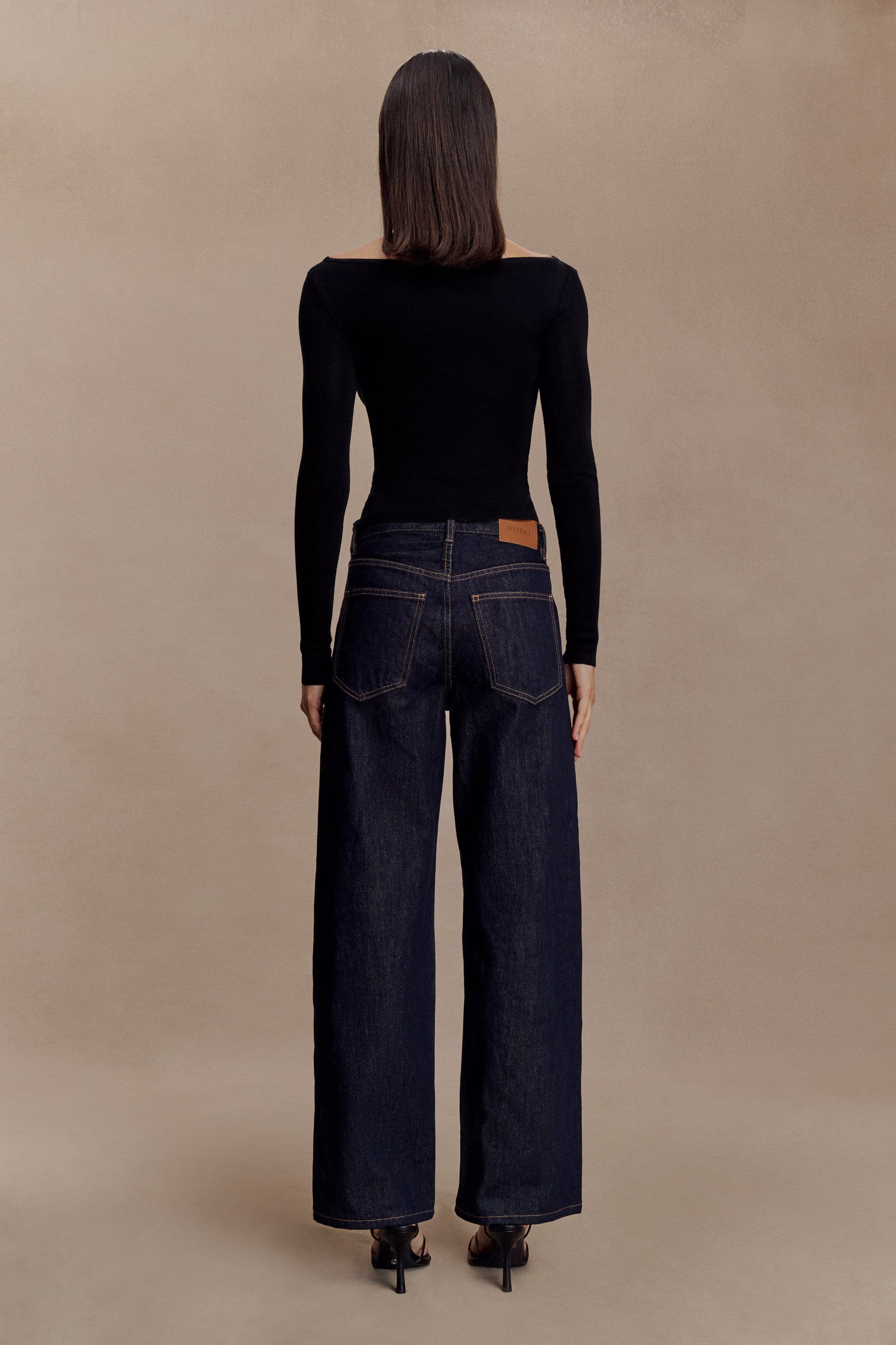 Paedyn Merino Wool Ribbed Long Sleeve Top - Black #5