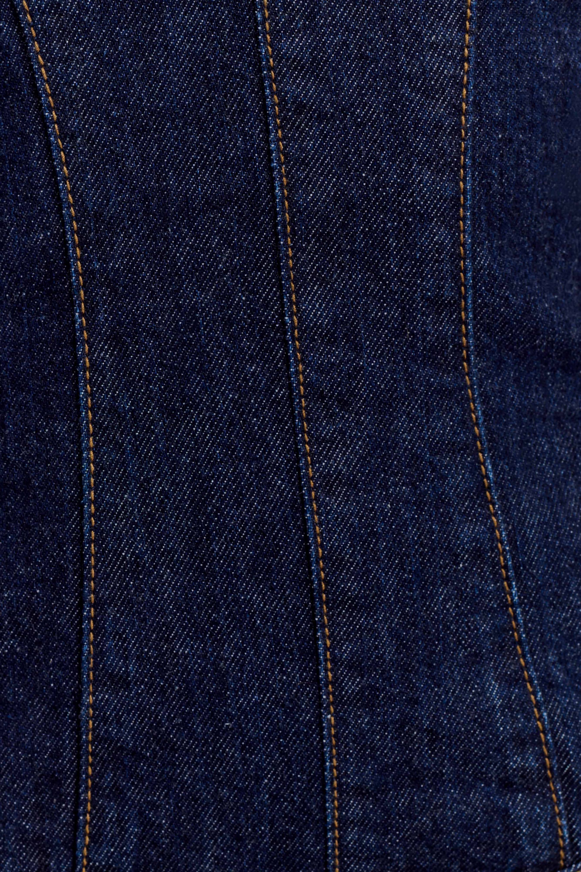 Amila Denim Cupped Maxi Dress - Indigo Blue #6