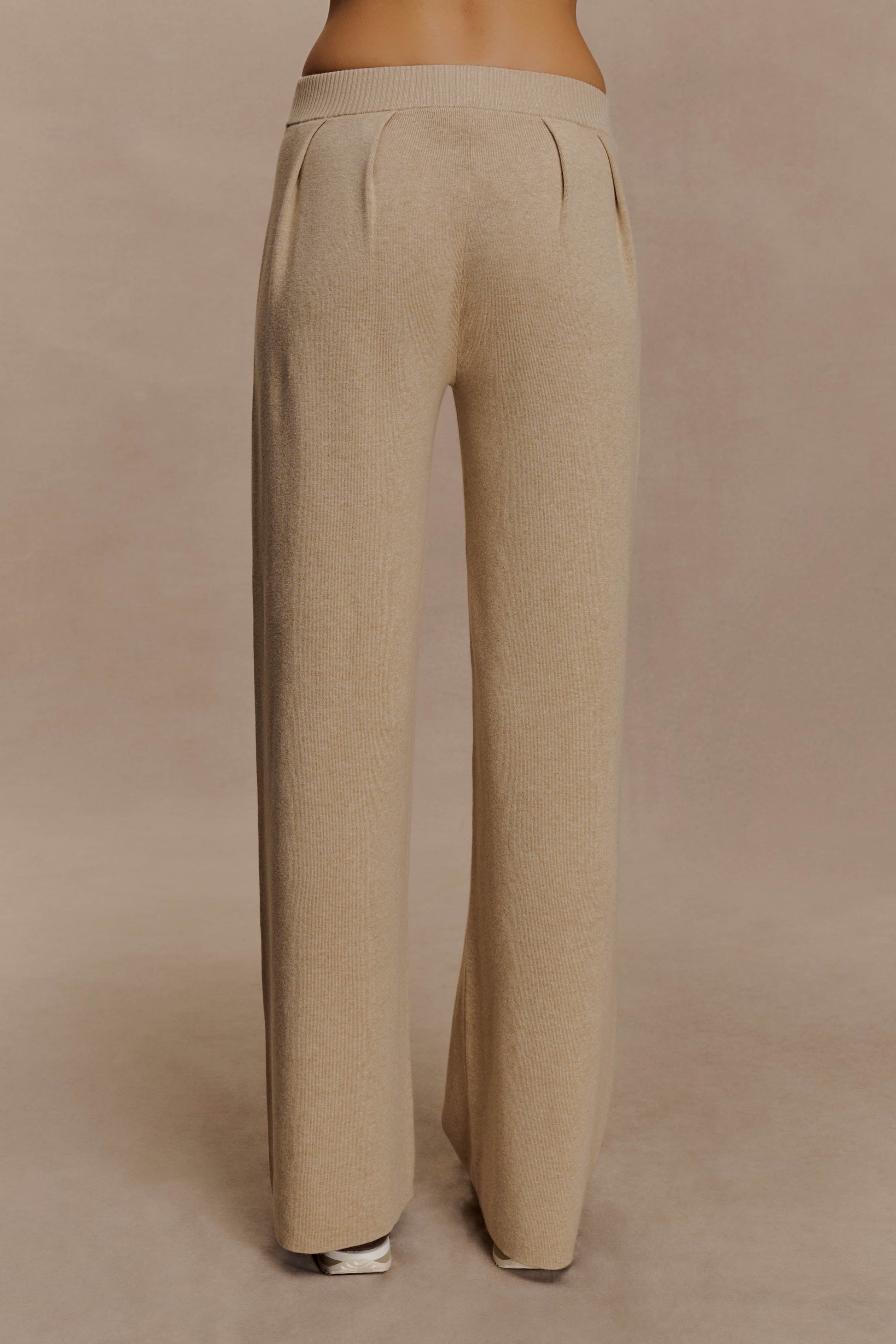 Frannie Gathered Silk Blend Knit Pants - Sand #7