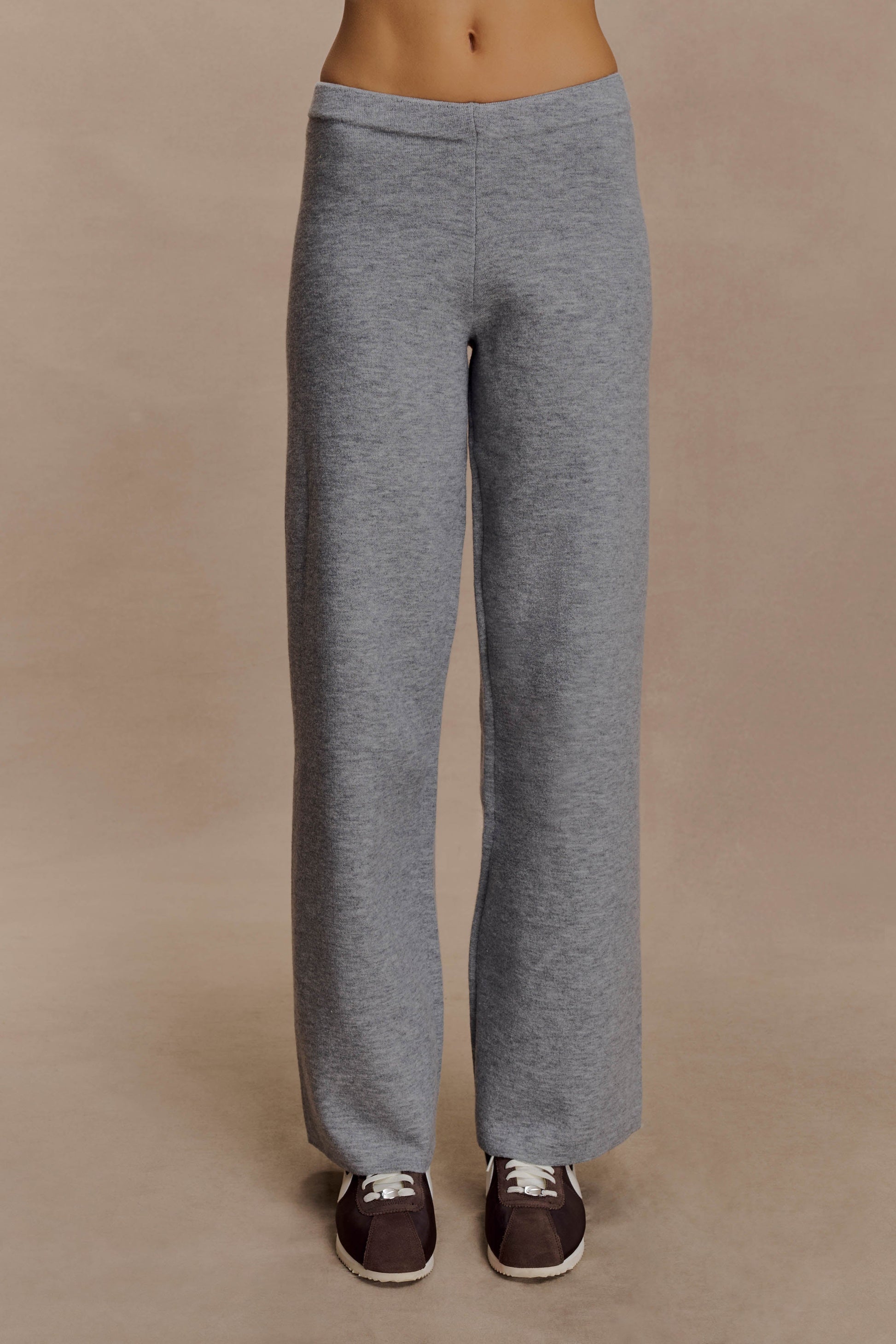 Kerrymae Straight Leg Knit Pants - Grey Marle #5