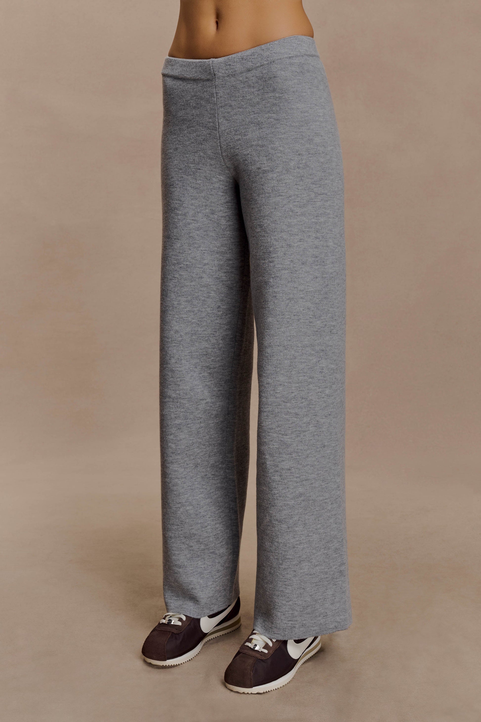 Kerrymae Straight Leg Knit Pants - Grey Marle #4
