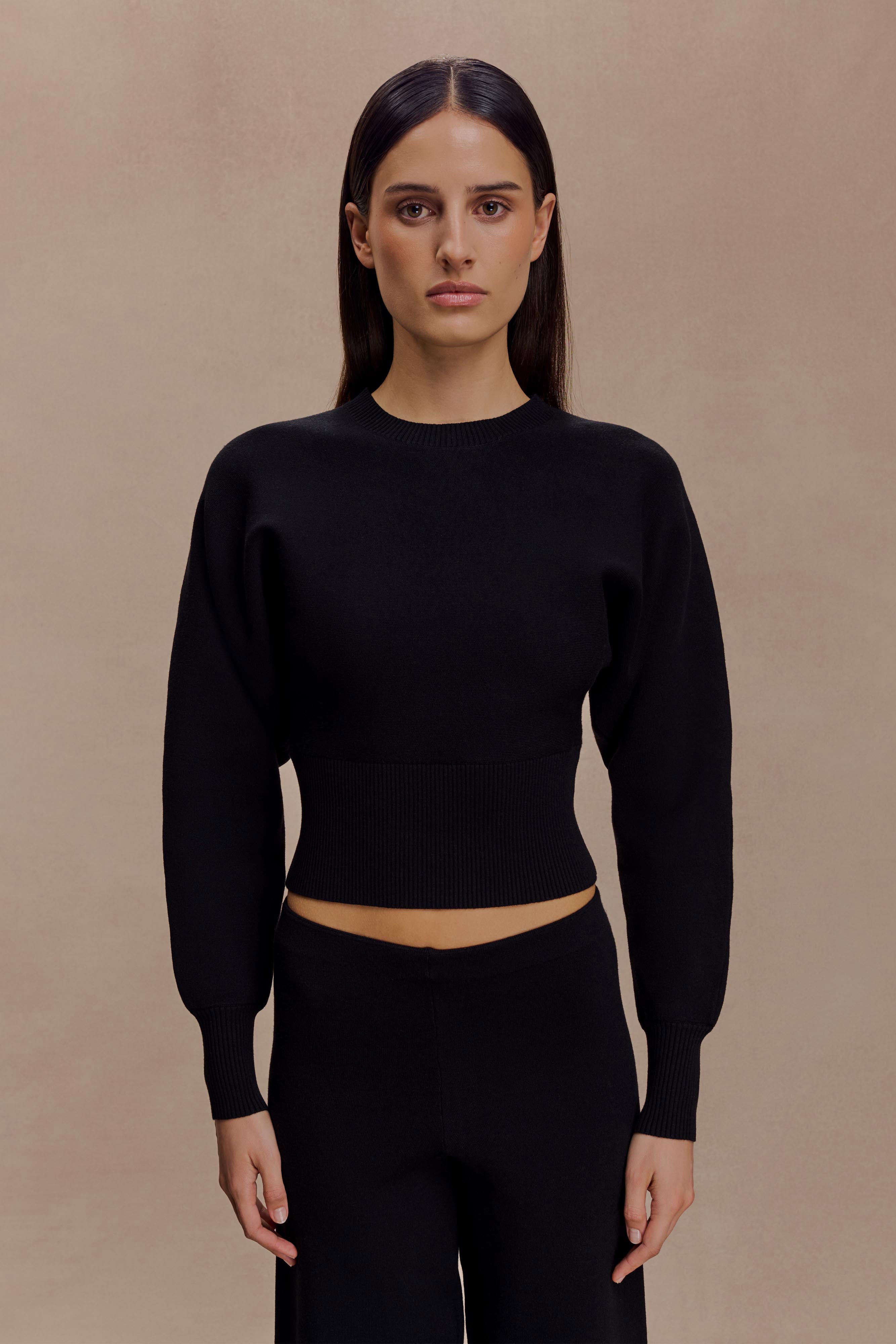 Ciaralee Cinched Waist Jumper - Black | MESHKI US