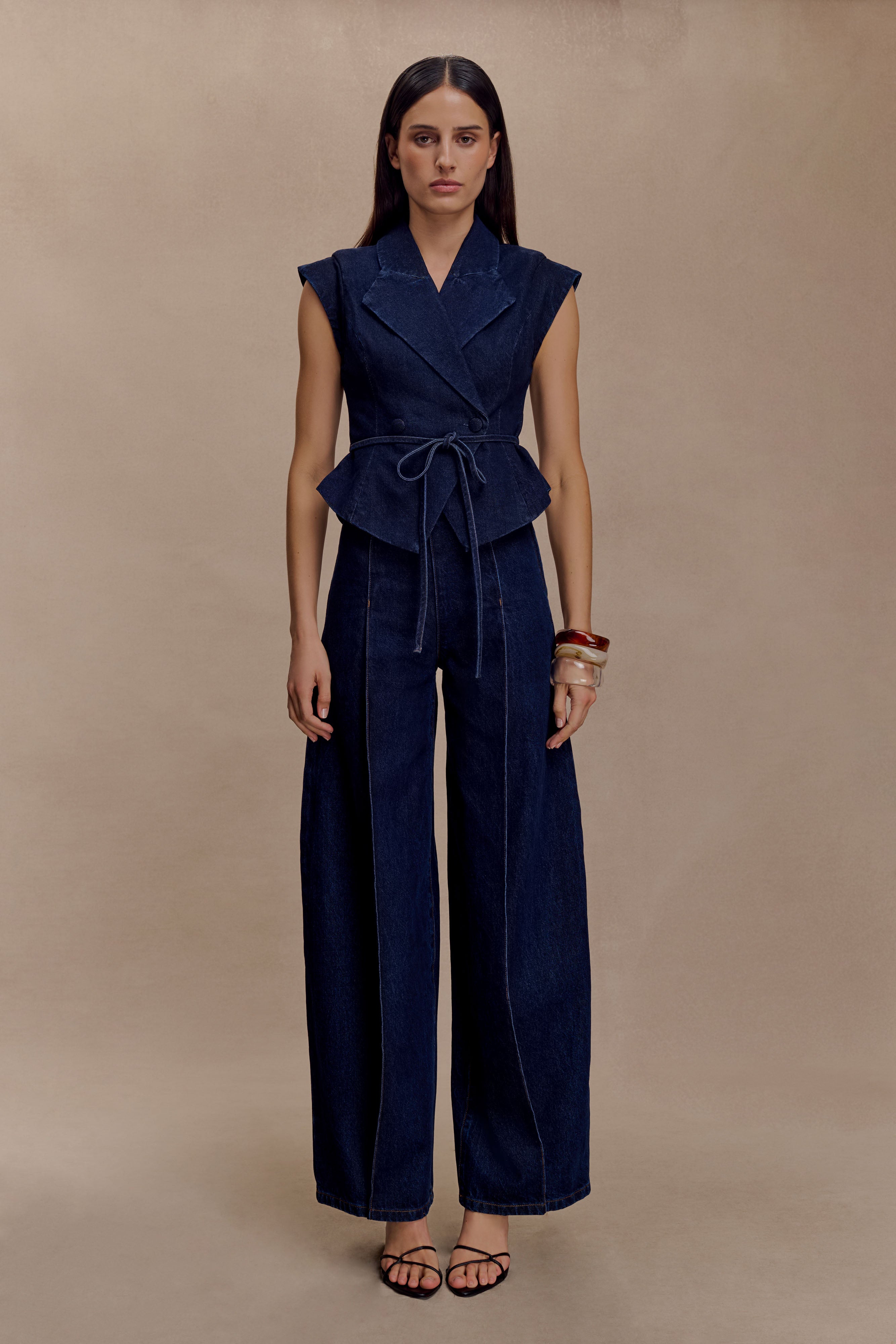 Beatrix High Rise Denim Jeans - Indigo Blue | MESHKI US