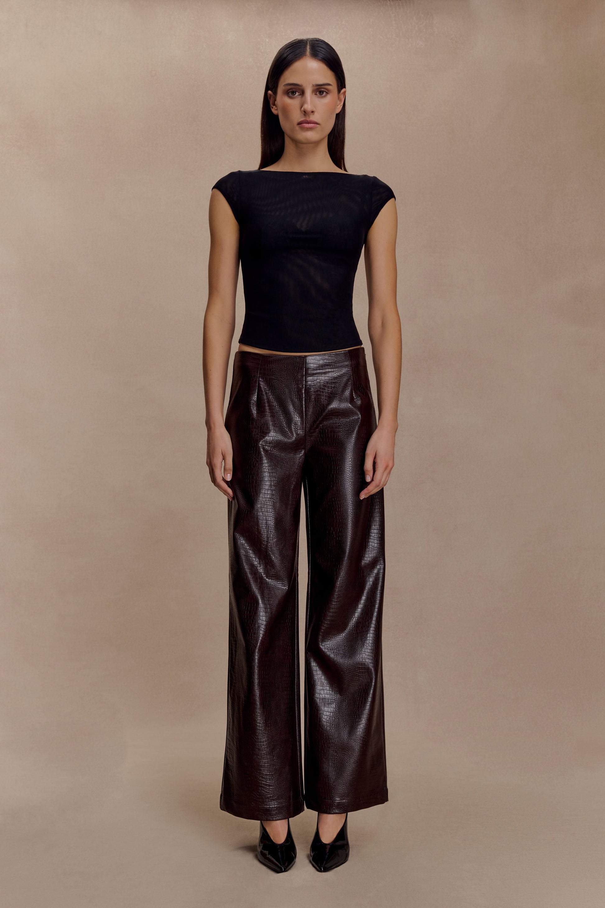 Romana Short Sleeve Mesh Top - Black #6