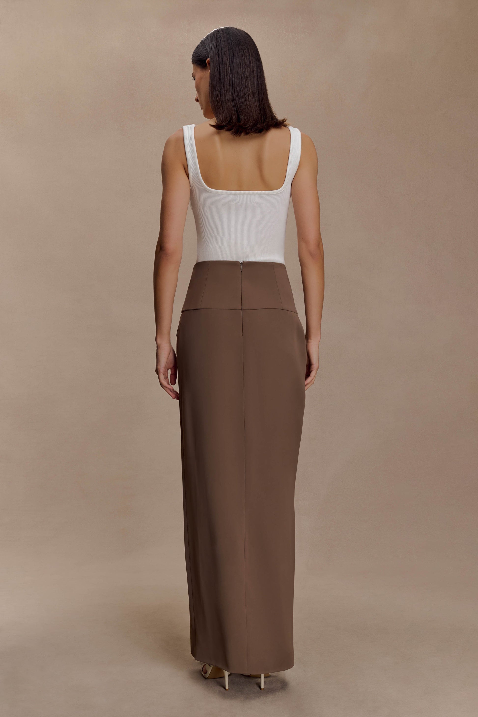 Aisling Ribbed Square Neck Sleeveless Top - Ivory #5