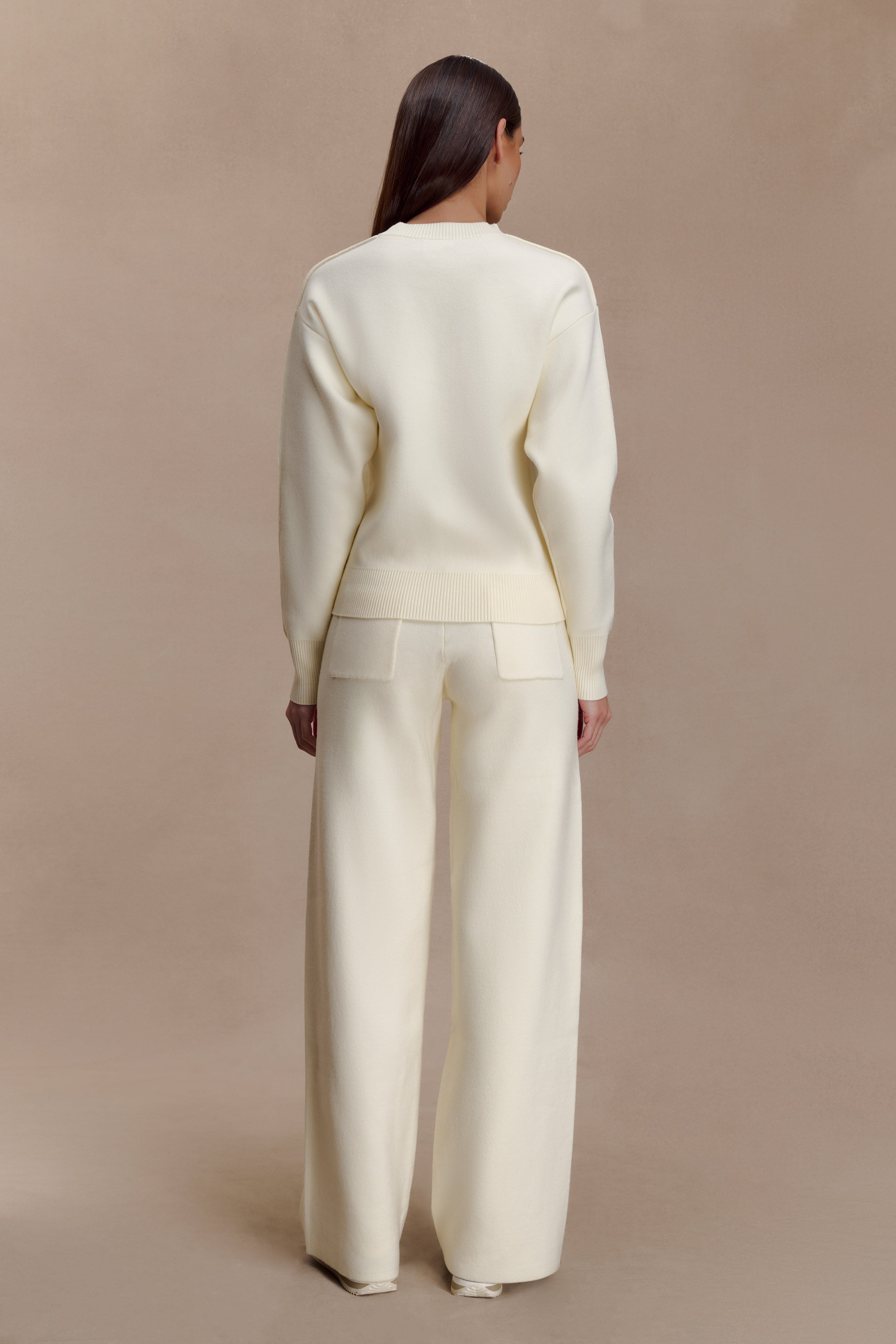 Lauren Knit Trouser - Ivory | MESHKI US