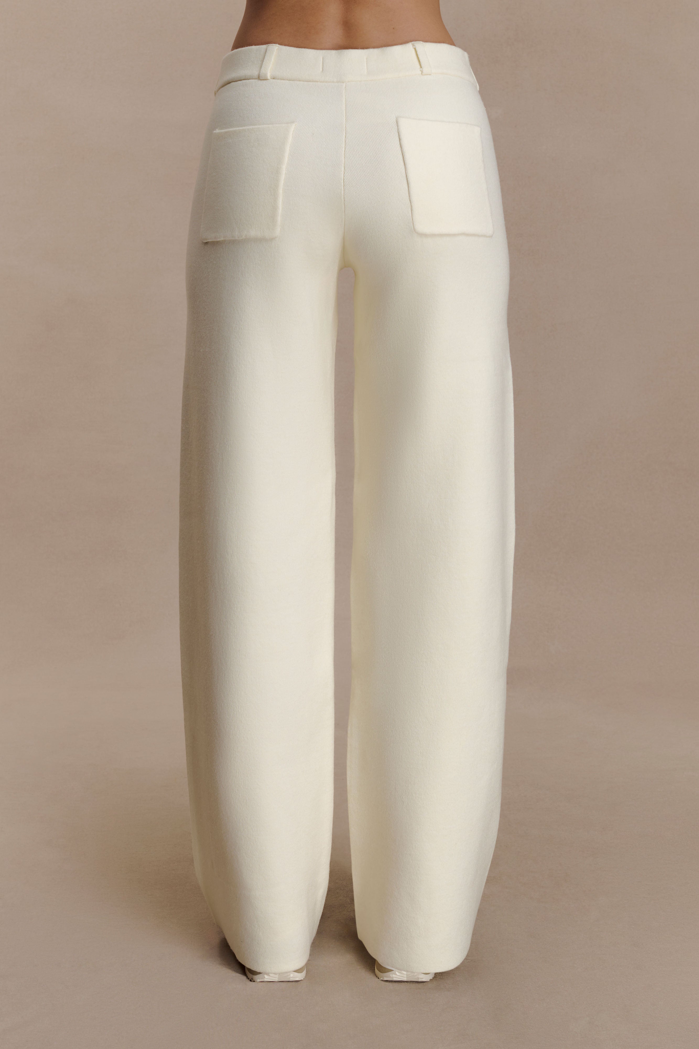 Lauren Knit Trouser - Ivory | MESHKI US