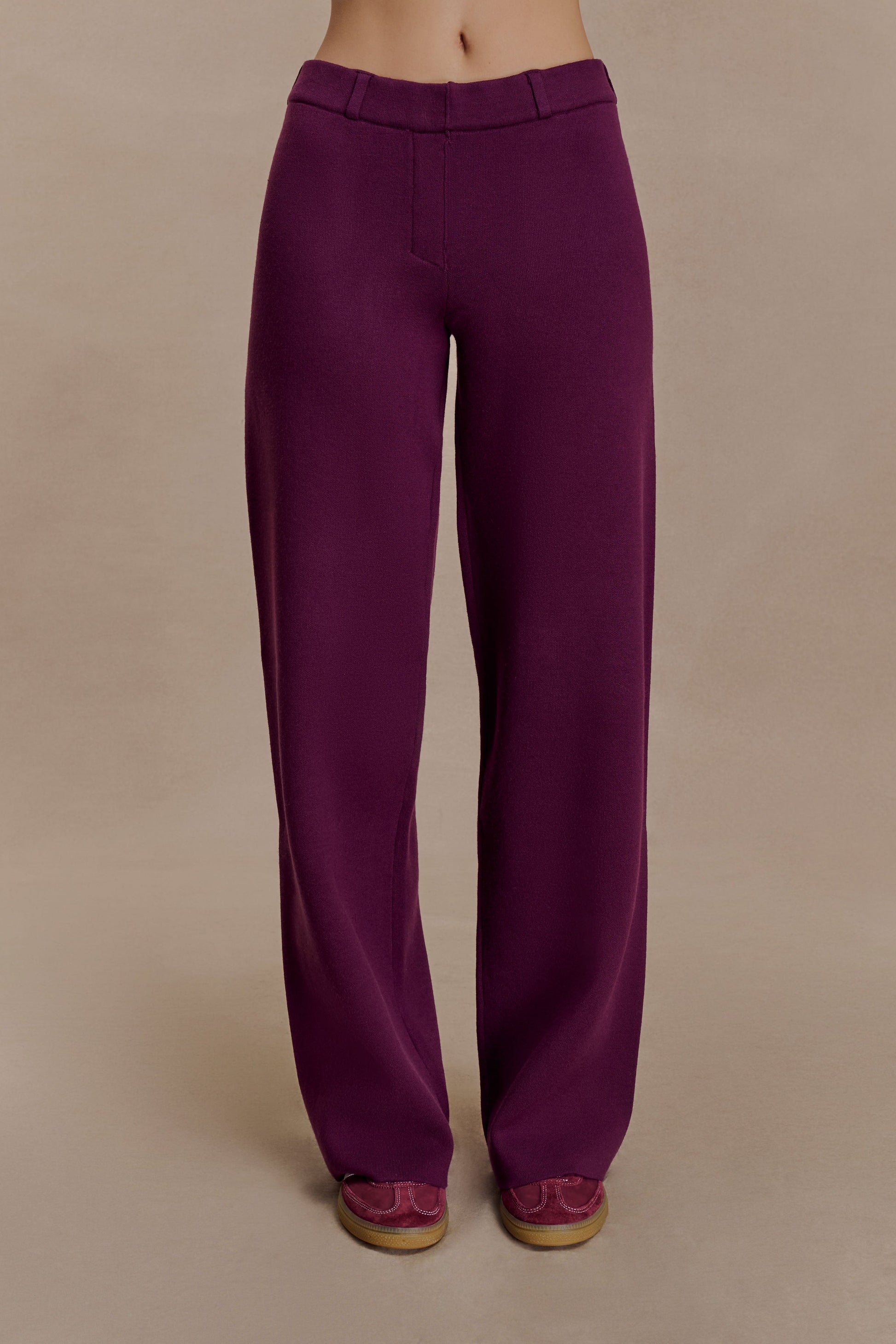 Lauren Knit Trouser - Plum #7