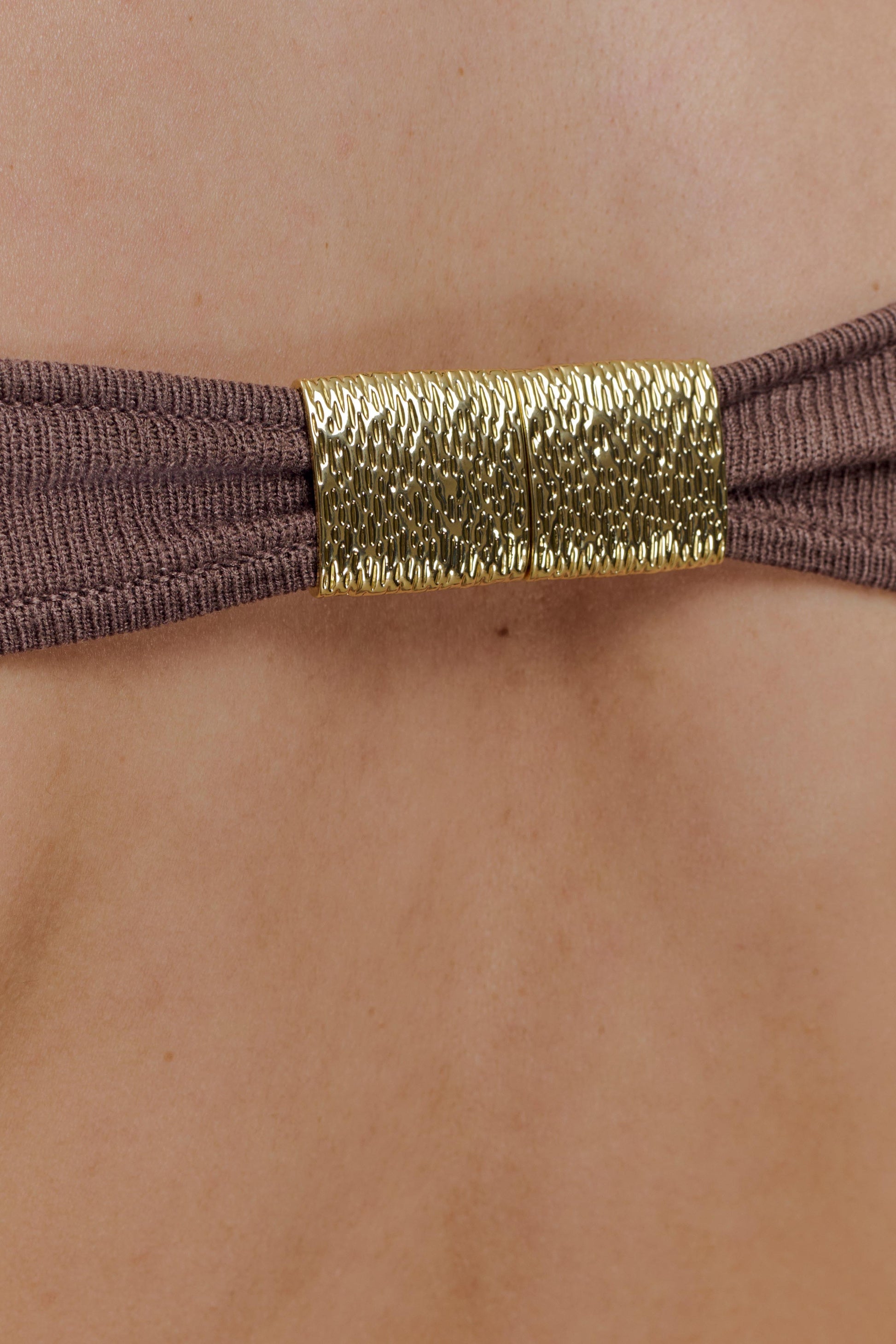 Carley Off Shoulder Knit Top - Cacao Brown #7