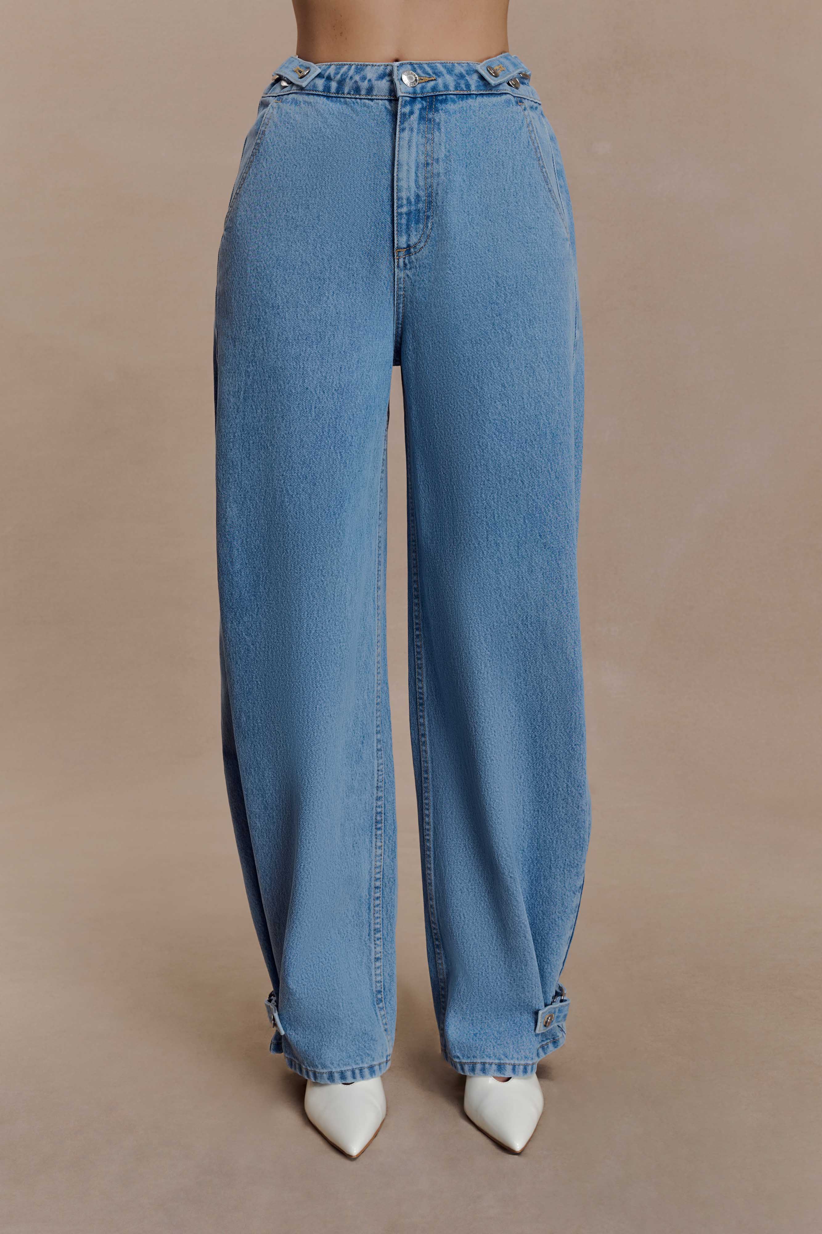 Flossie Multi Way Denim Jeans - Classic Blue | MESHKI US