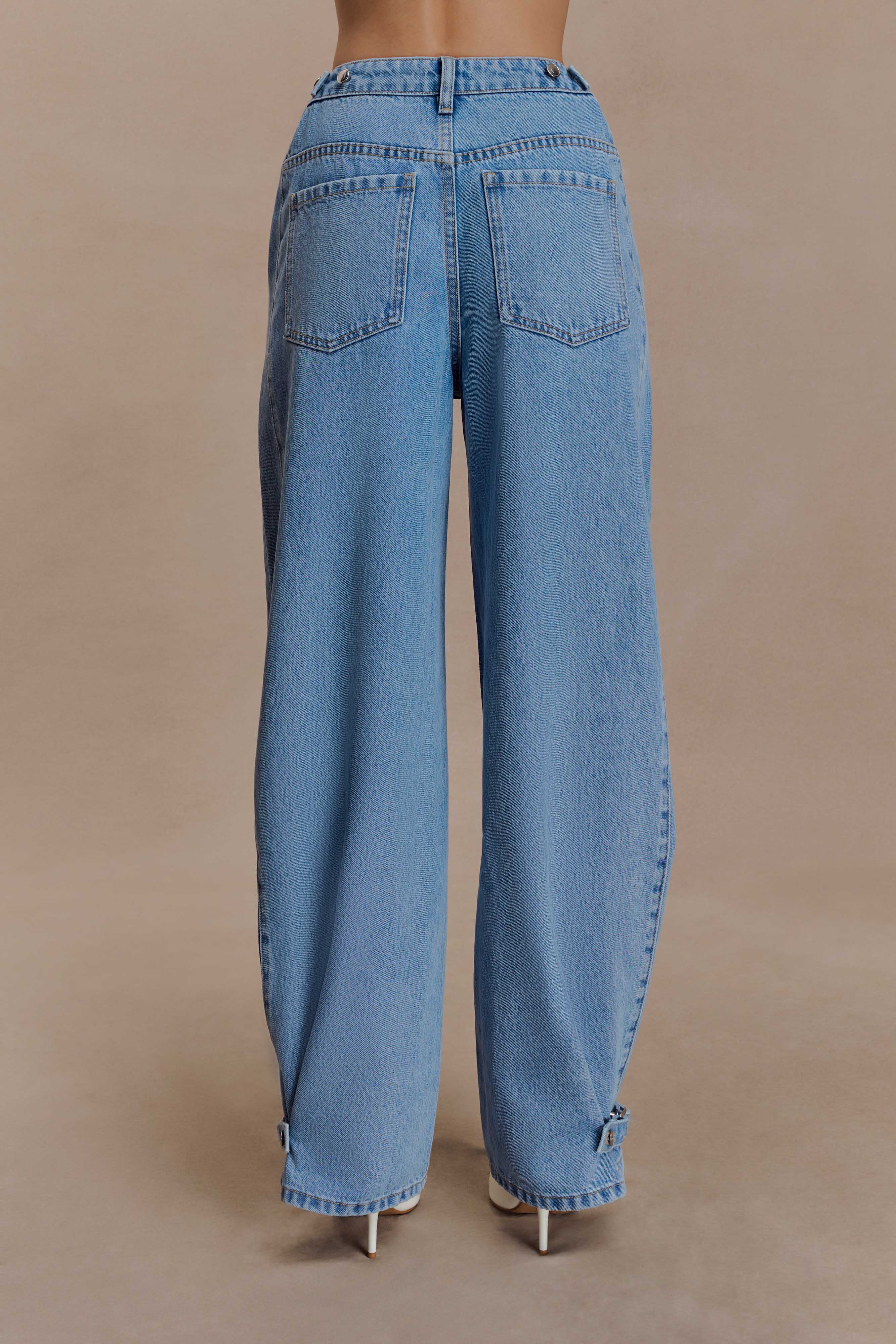 Flossie Multi Way Denim Jeans - Classic Blue | MESHKI US
