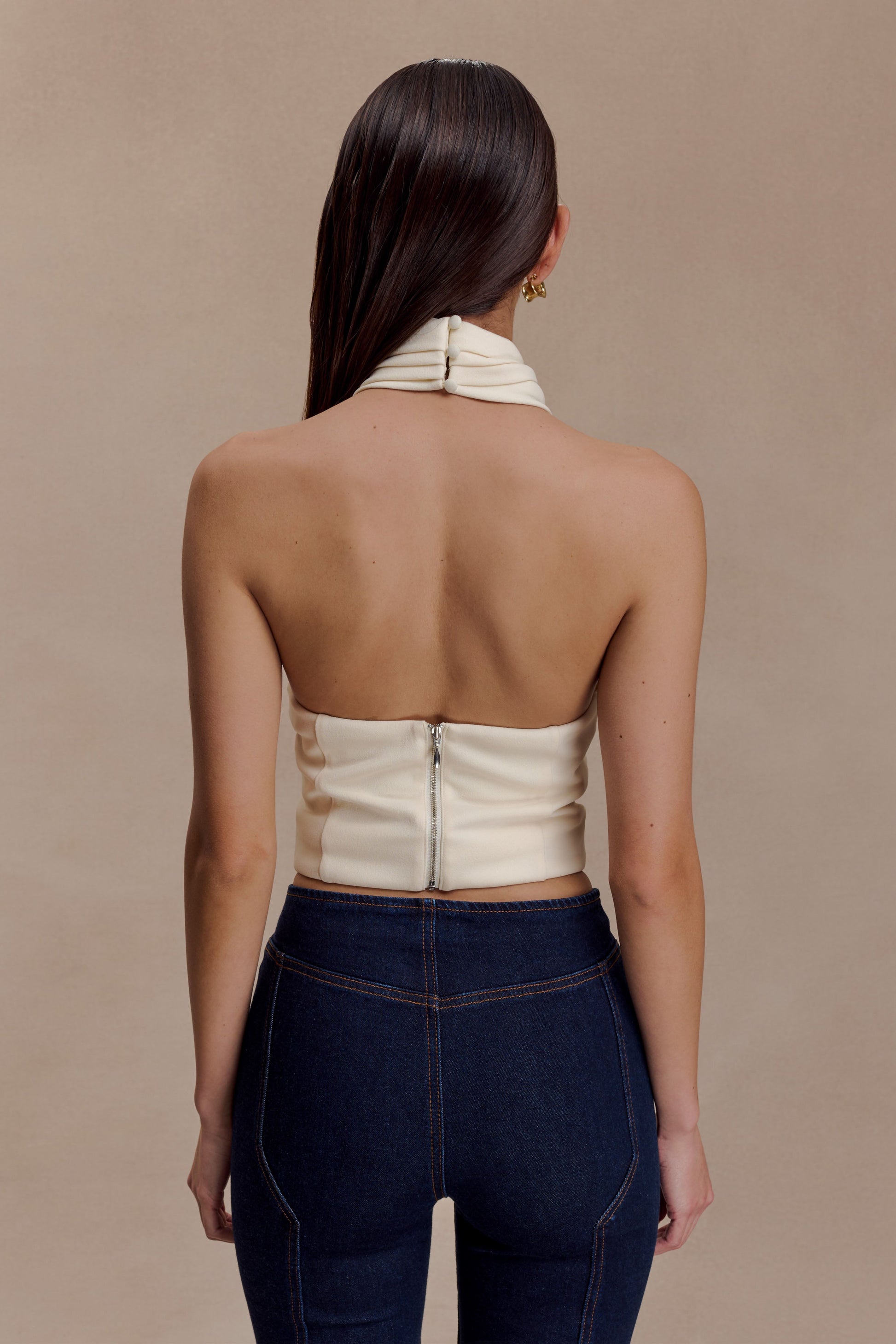 Marion Cross Over Top - Buttercream #2