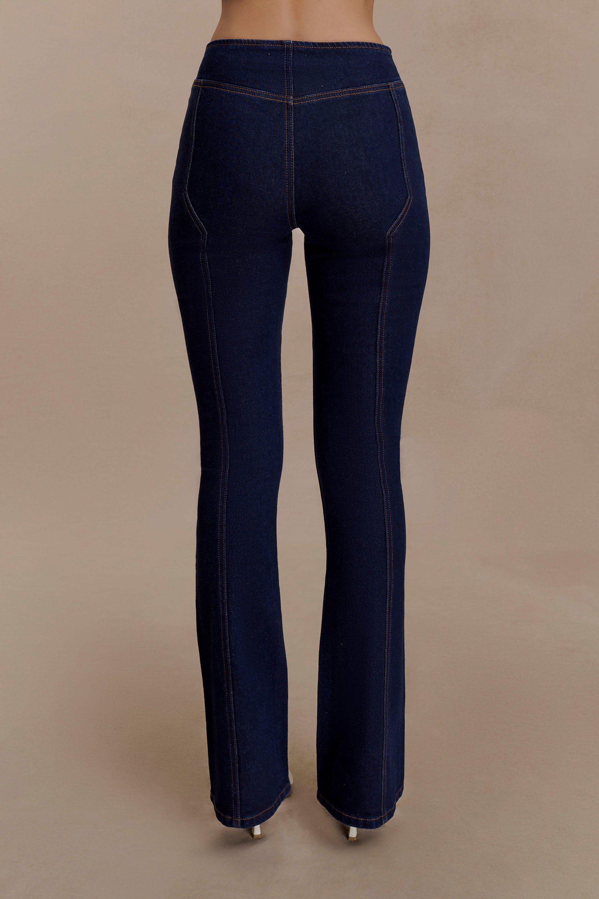 Clio Paneled Flare Jeans - Indigo Blue #6