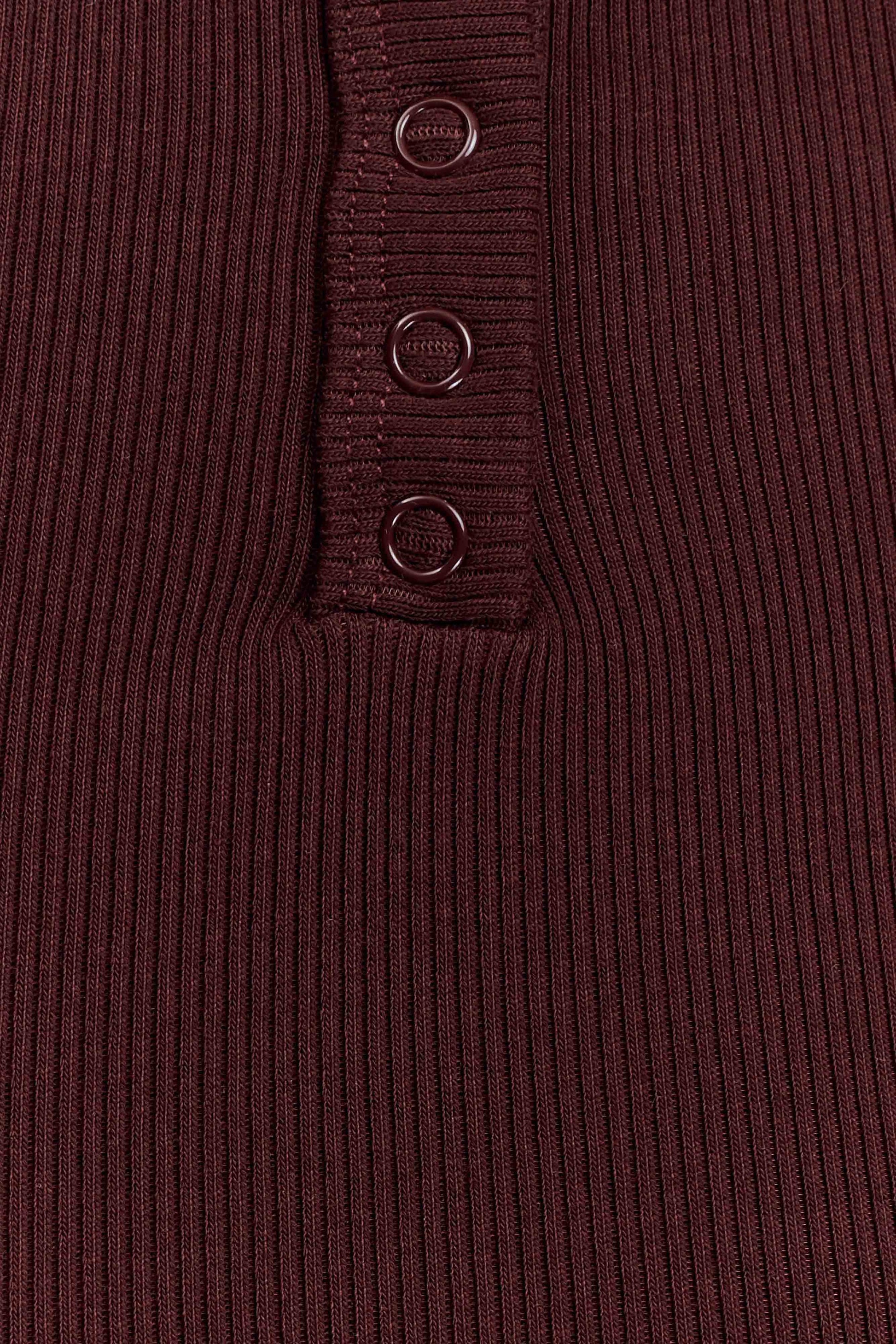 Maelle Off Shoulder Long Sleeve Top - Deep Chocolate #8