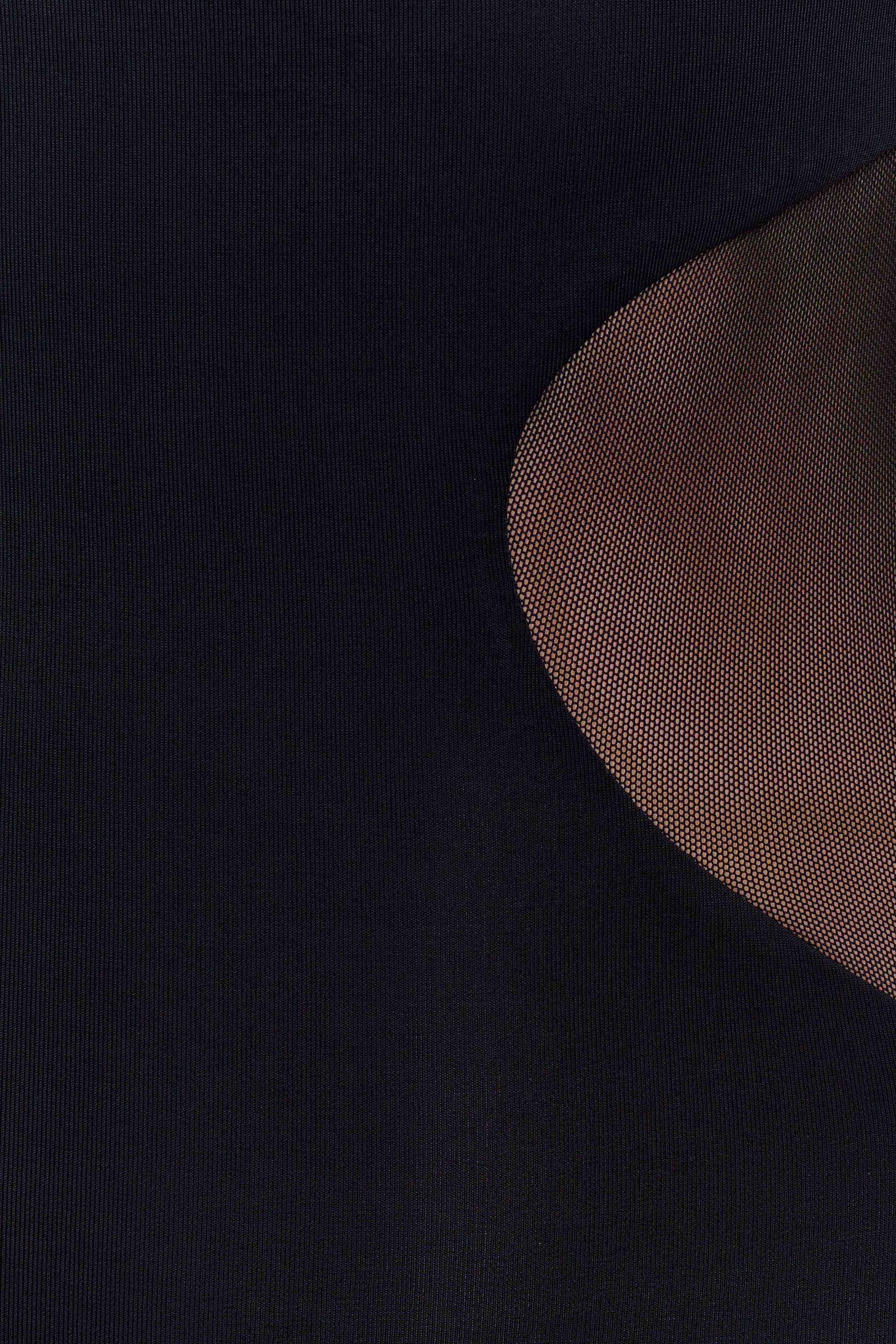 Megan Slinky And Mesh Maxi Dress - Black #5