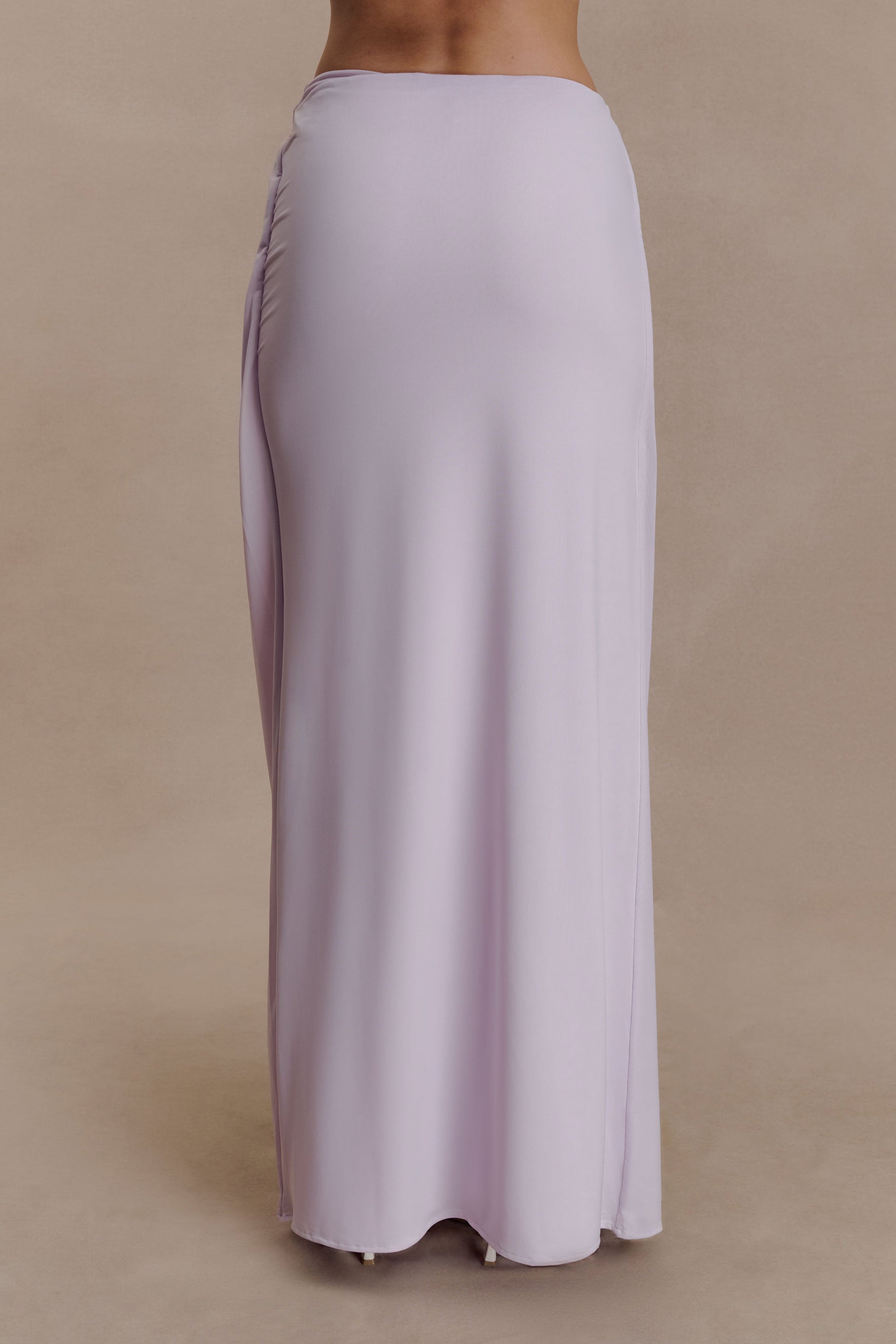 Bridget Slinky Maxi Skirt With Hardware - Dusty Lilac #5