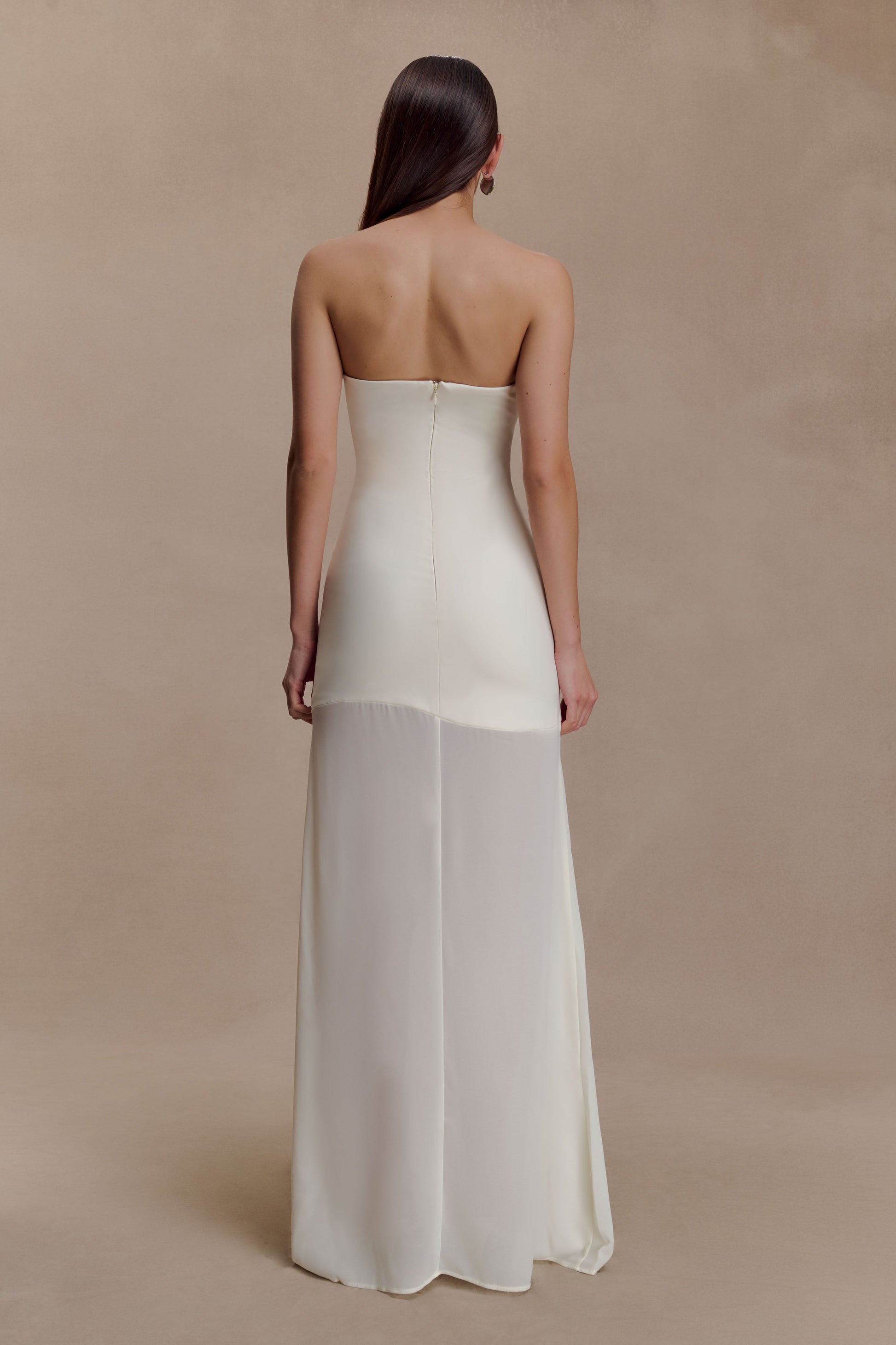 Mason Crepe And Chiffon Maxi Dress - Ivory #2