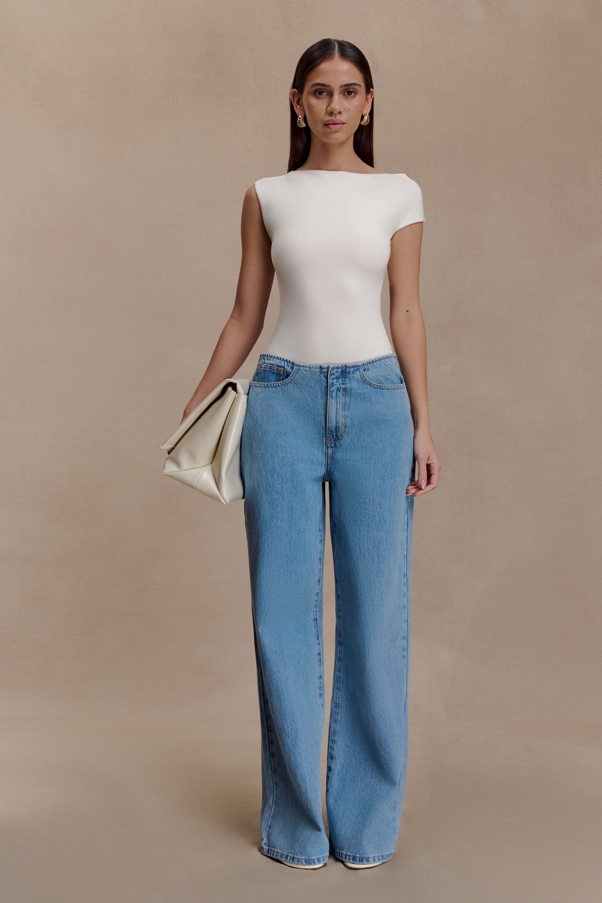 Niamh Modal Twist Back Bodysuit - Ivory #5