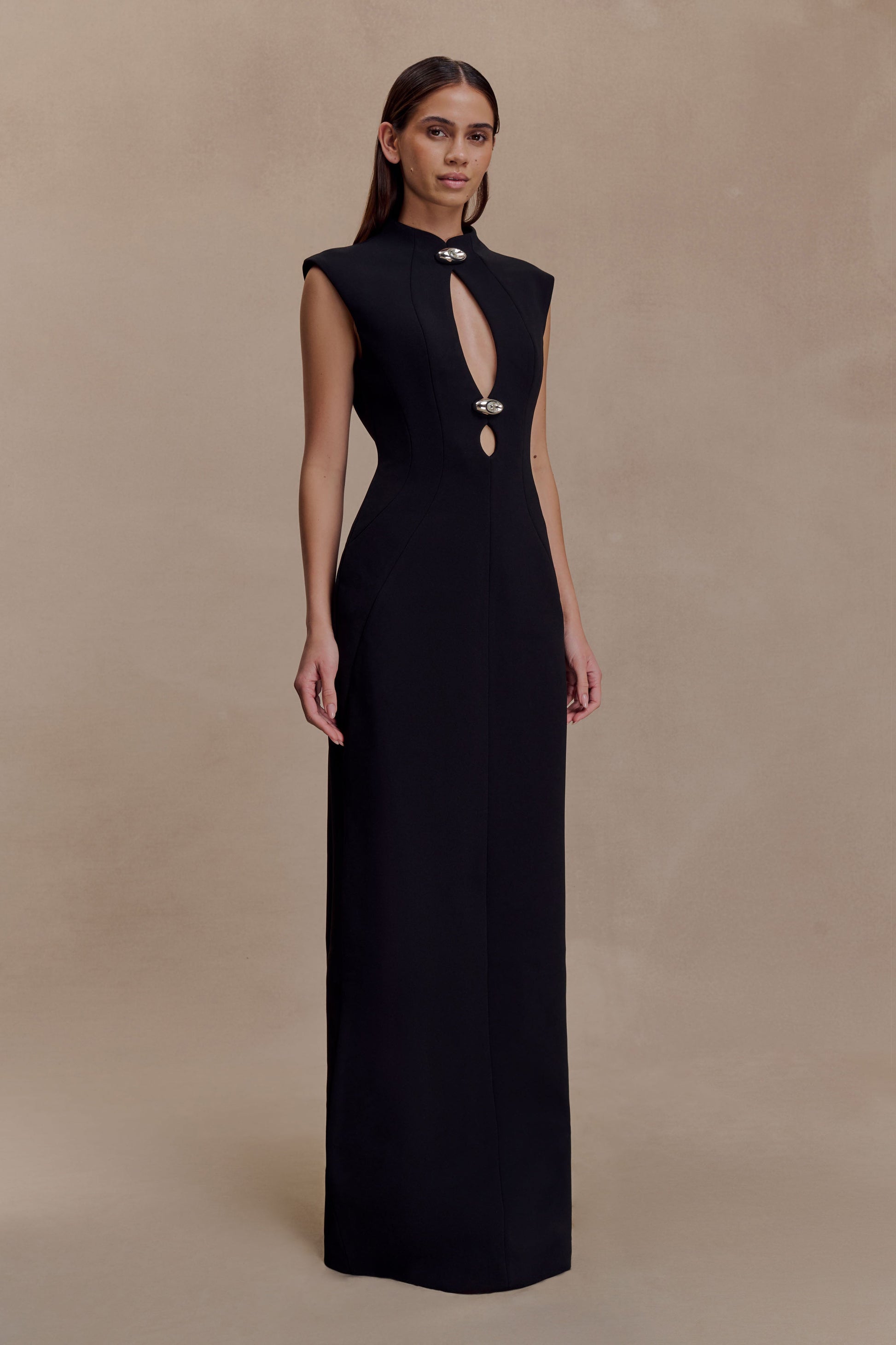 Michelle Cut Out Maxi Dress / Black | Meshki | M Michelle Cut Out Maxi Dress / Black | Meshki | M