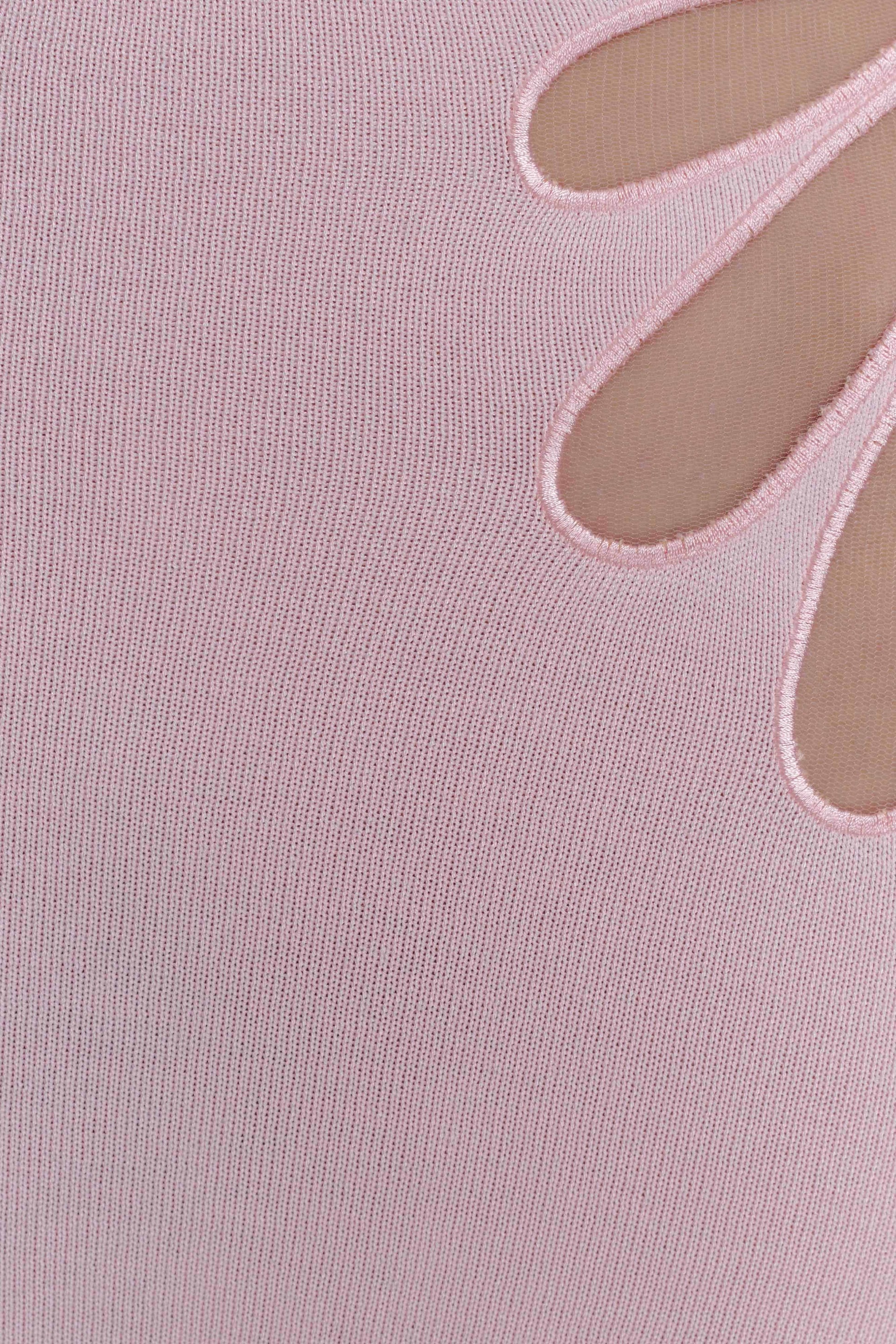 Brock Knit Halter Maxi Dress - Baby Pink #4