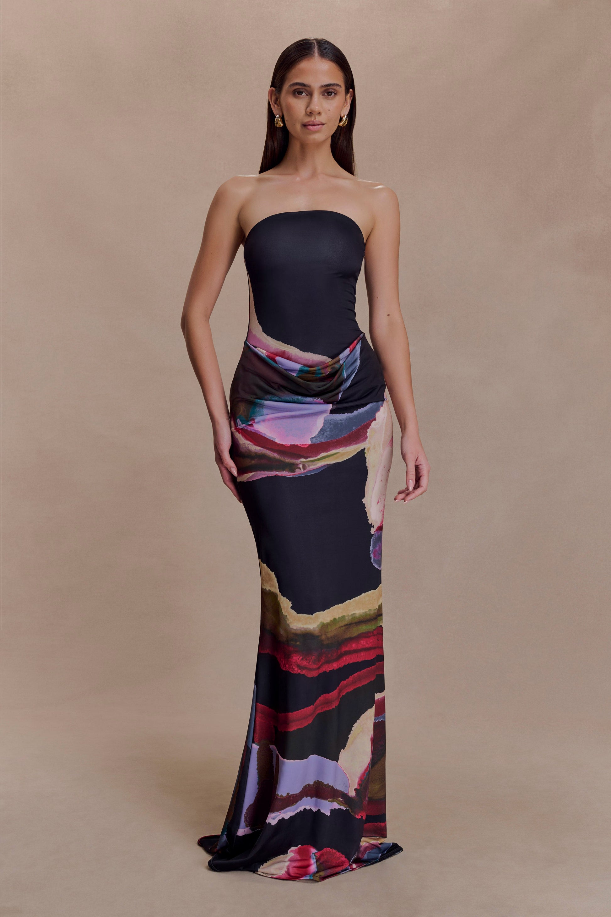 Madison Strapless Slinky Maxi Dress Madison Strapless Slinky Maxi Dress