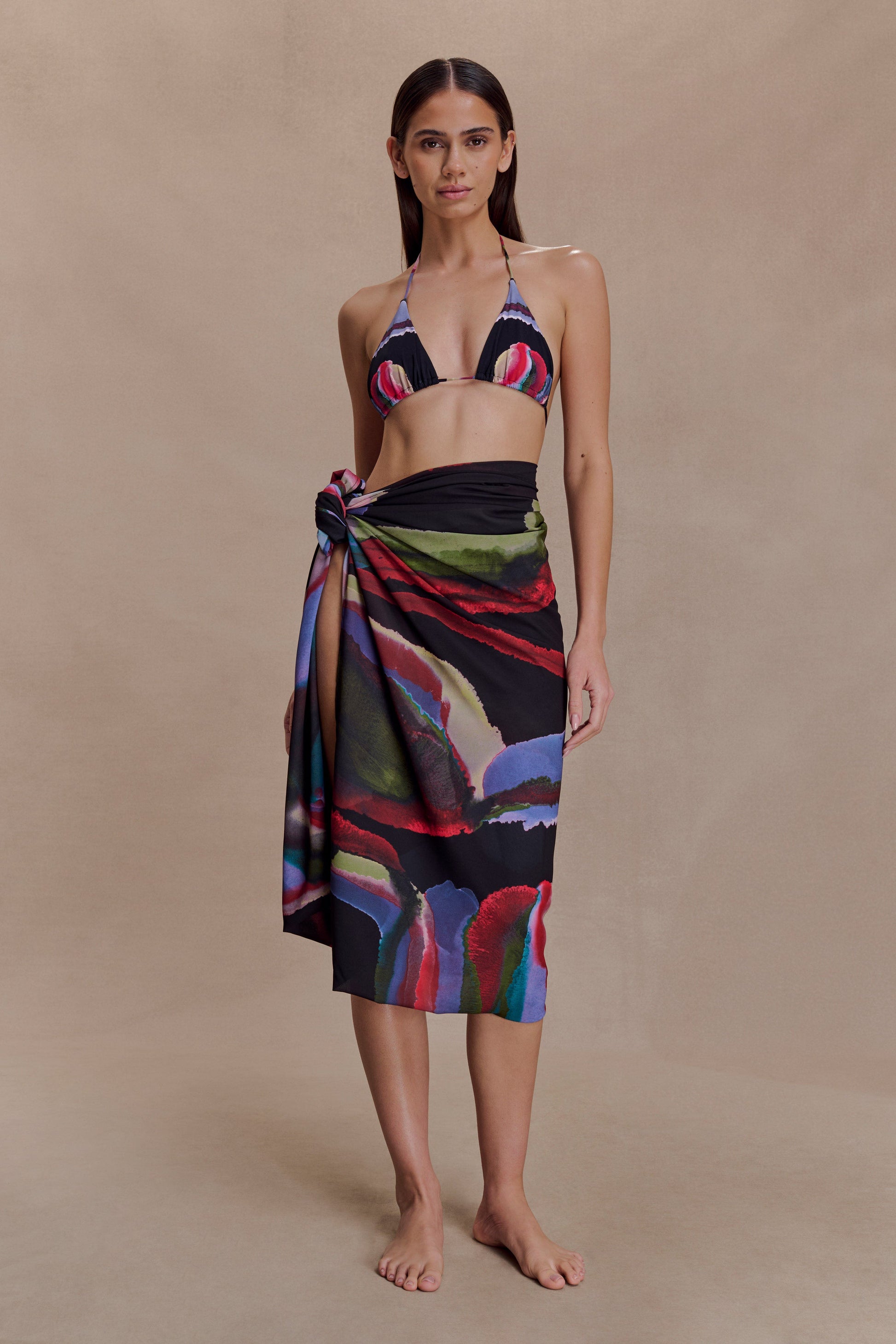 sarong wrap dress Versatile Long 10 in 1 - Black Cover up Dress Pareo bikini cover Here is a hack how