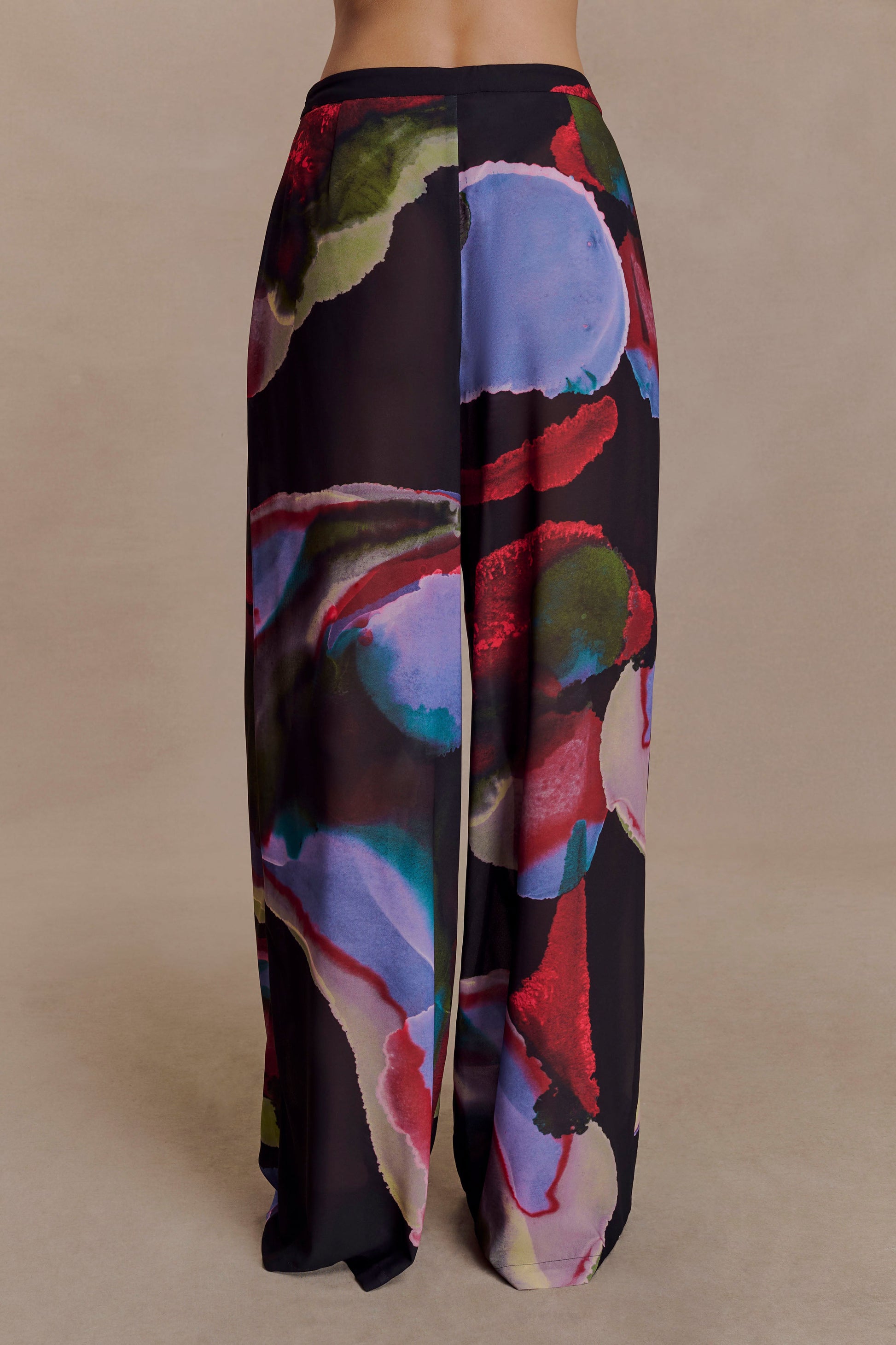 Rachel Chiffon Straight Leg Pants - Multi Fluid Reverie Print #4