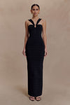 Jaylen Bandage Knit Maxi Dress - Black