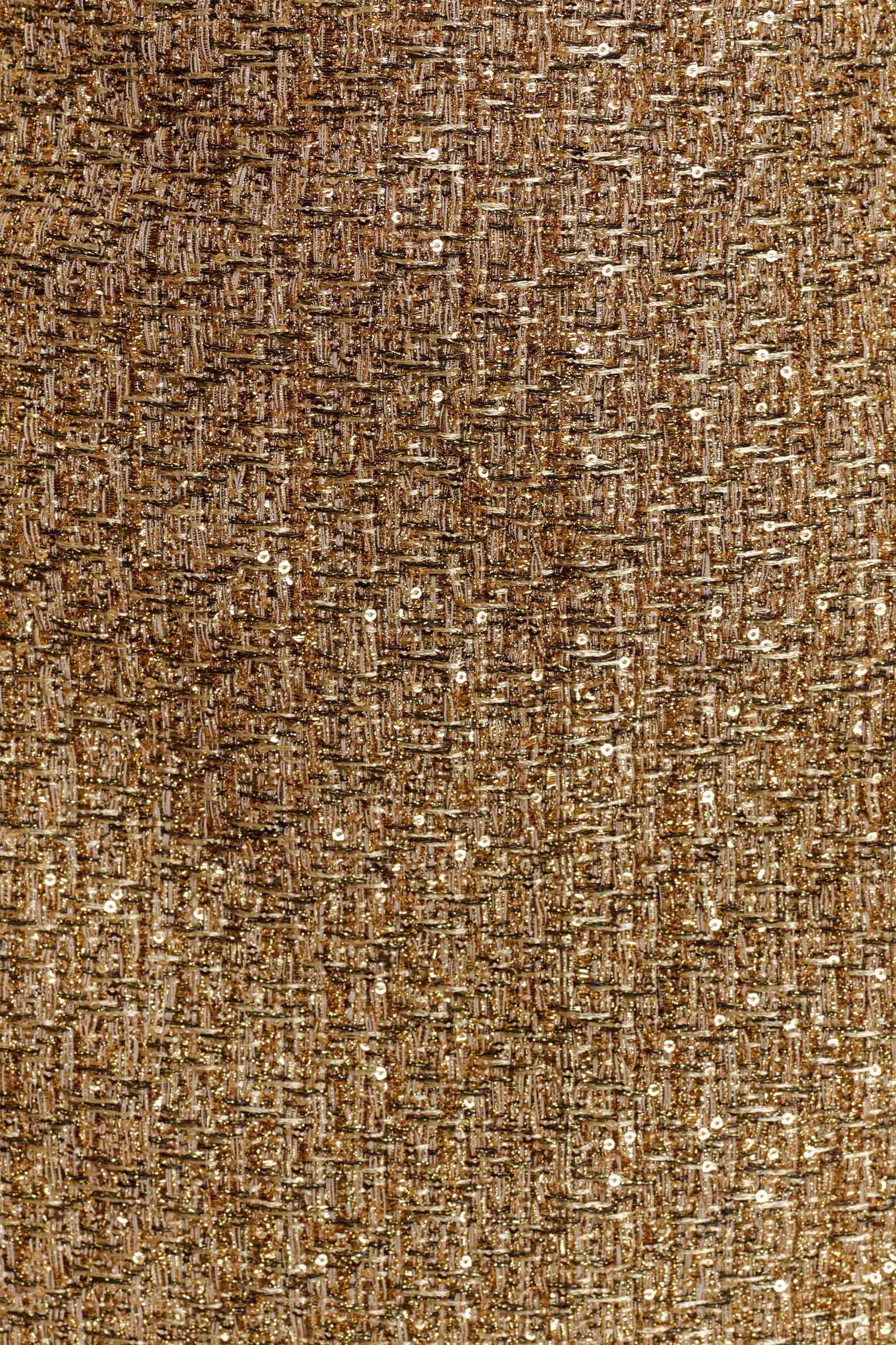 Gala Strapless Tweed Midi Dress - Gold #3