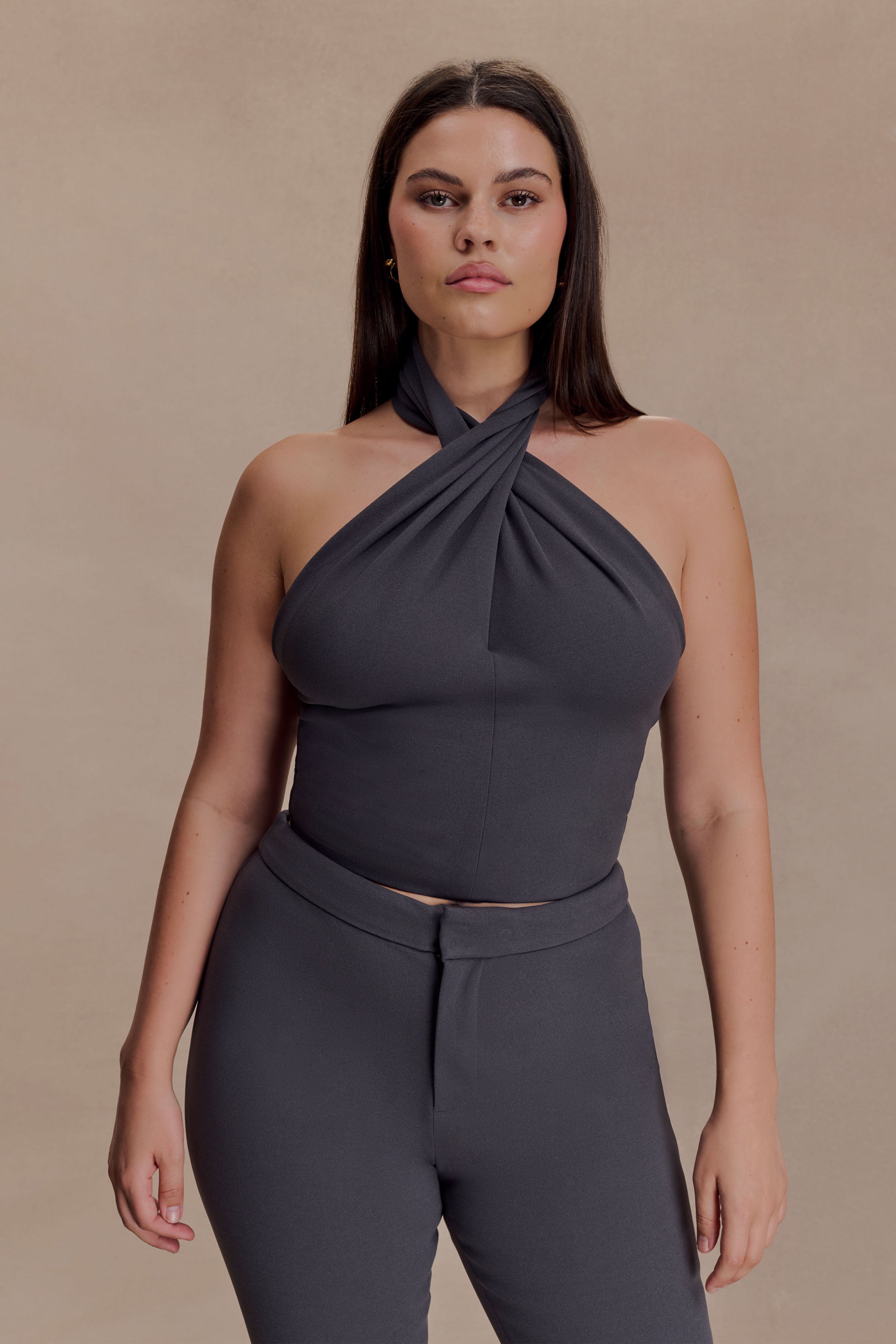 Marion Cross Over Top - Charcoal Shadow | MESHKI US