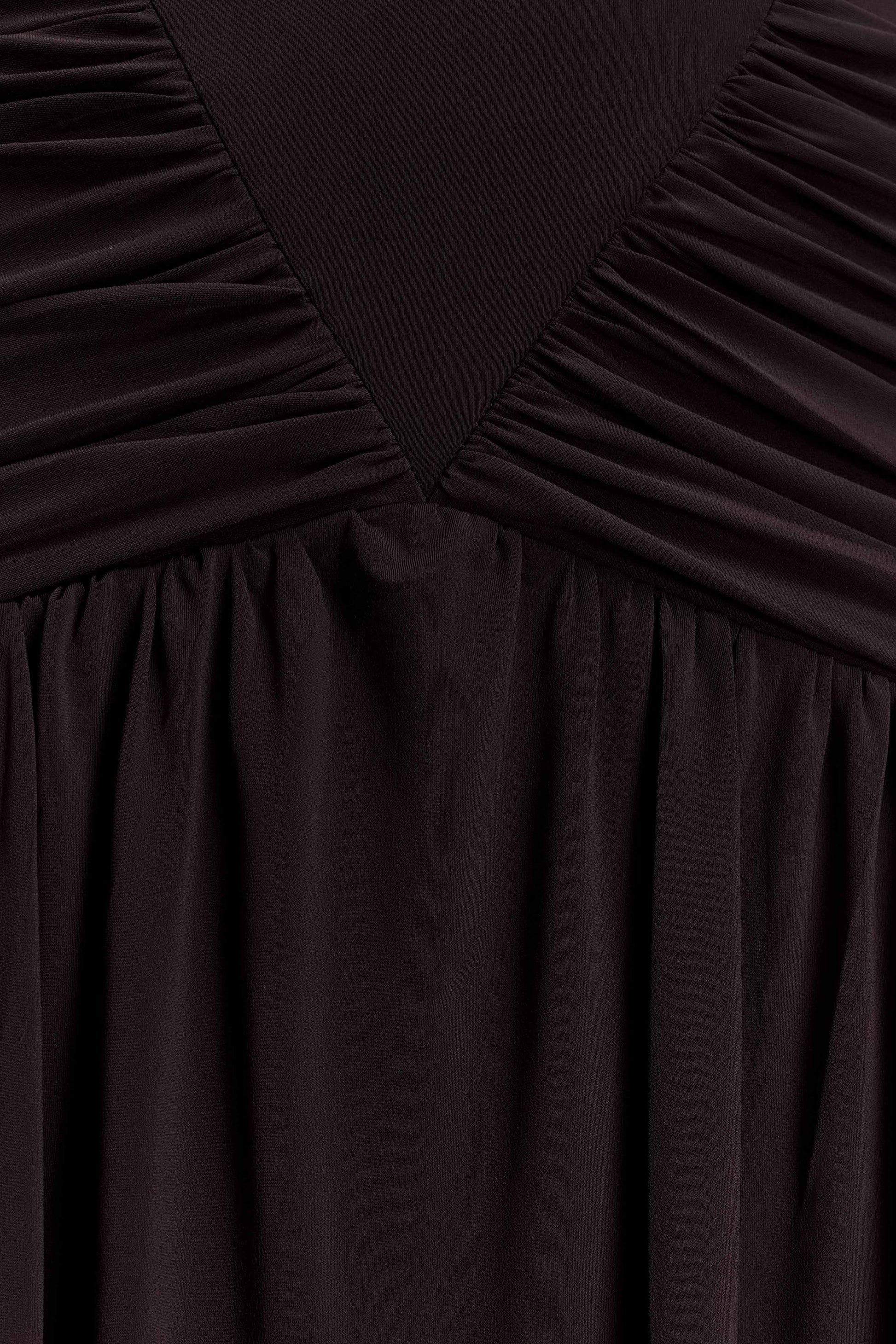 Emory Jersey Cape Maxi Dress - Chocolate #6
