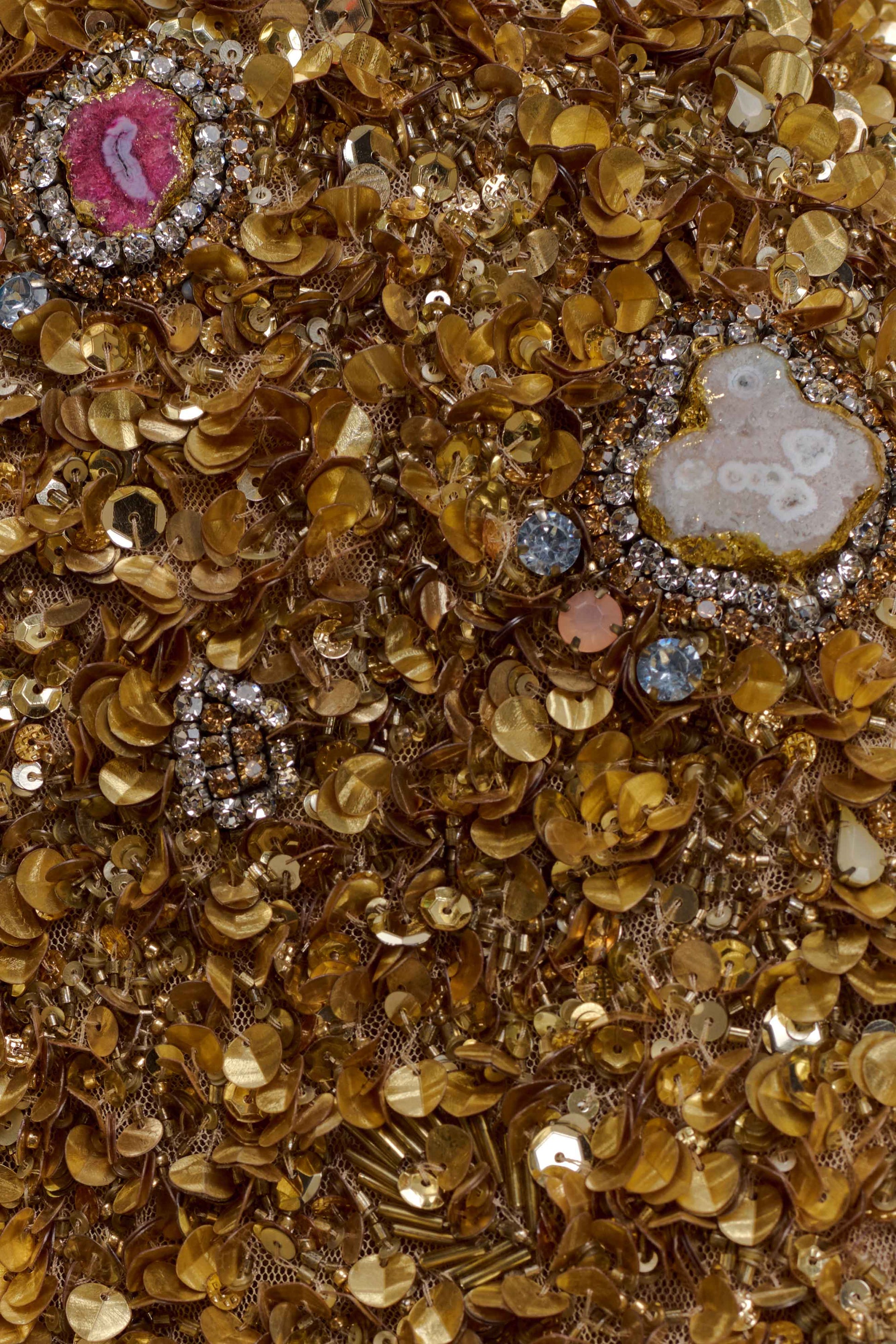 Porter Hand Beaded Midi Dress - Gold #8