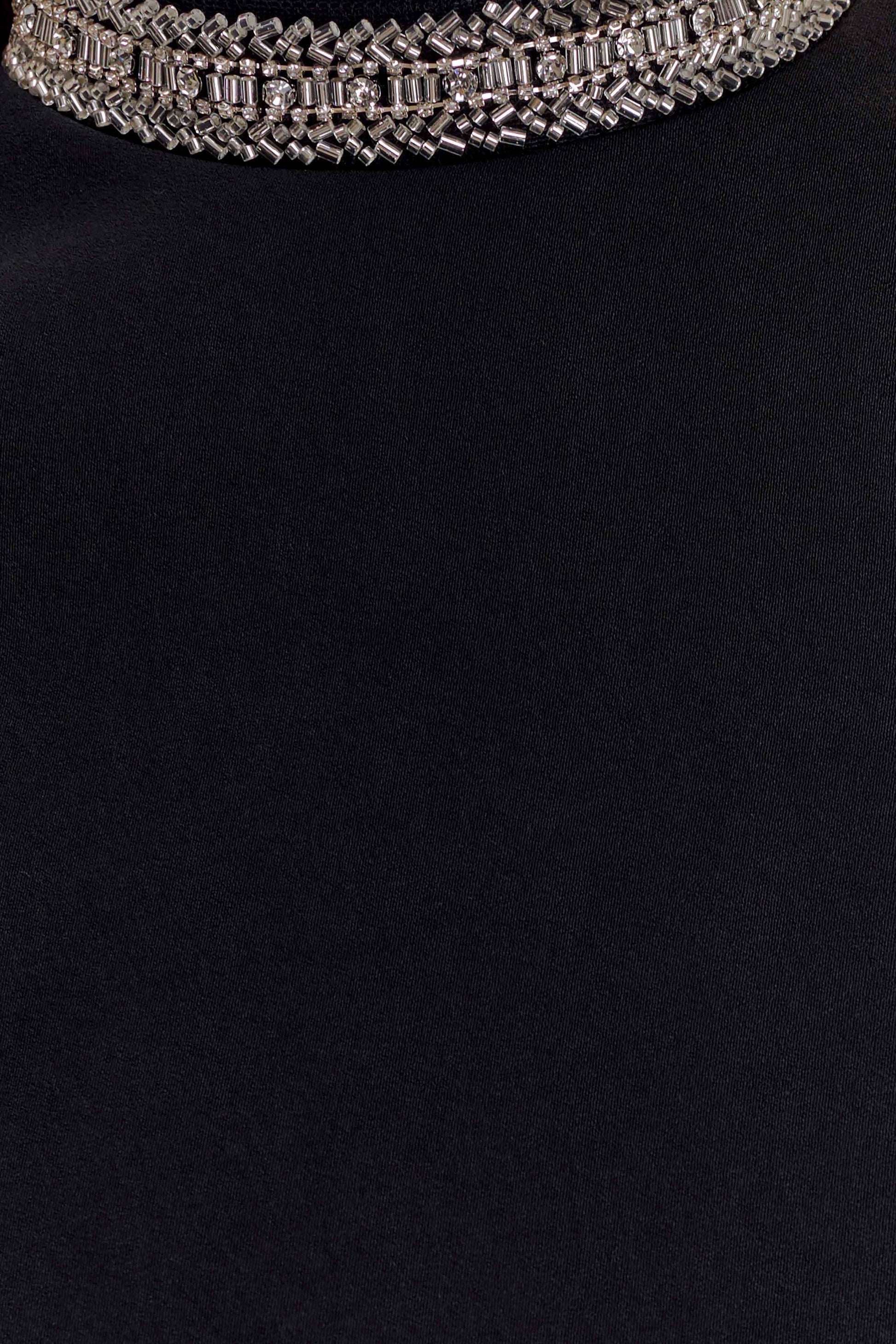 Elisa Diamante Neck Maxi Dress - Black #7