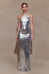 Baldwin Sequin Cut Out Maxi Dress - Silver
