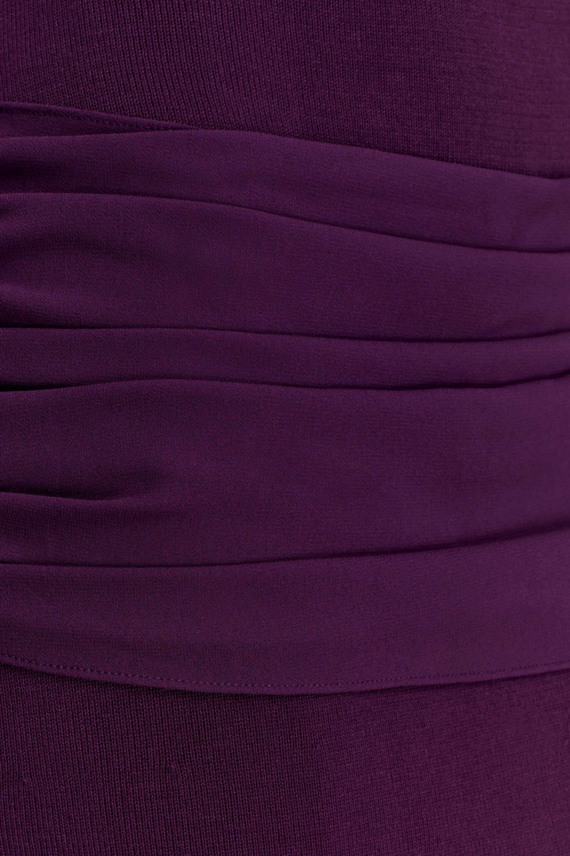 Grayson Knit Chiffon Maxi Dress - Plum #6