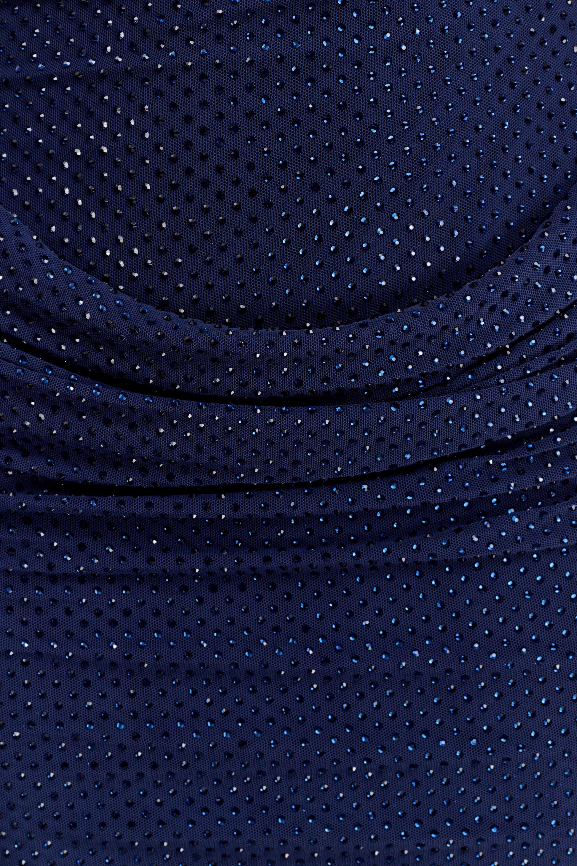 Mattea Diamante Mini Dress with Scarf / Navy | Meshki | XL Mattea Diamante Mini Dress with Scarf / Navy | Meshki | XL