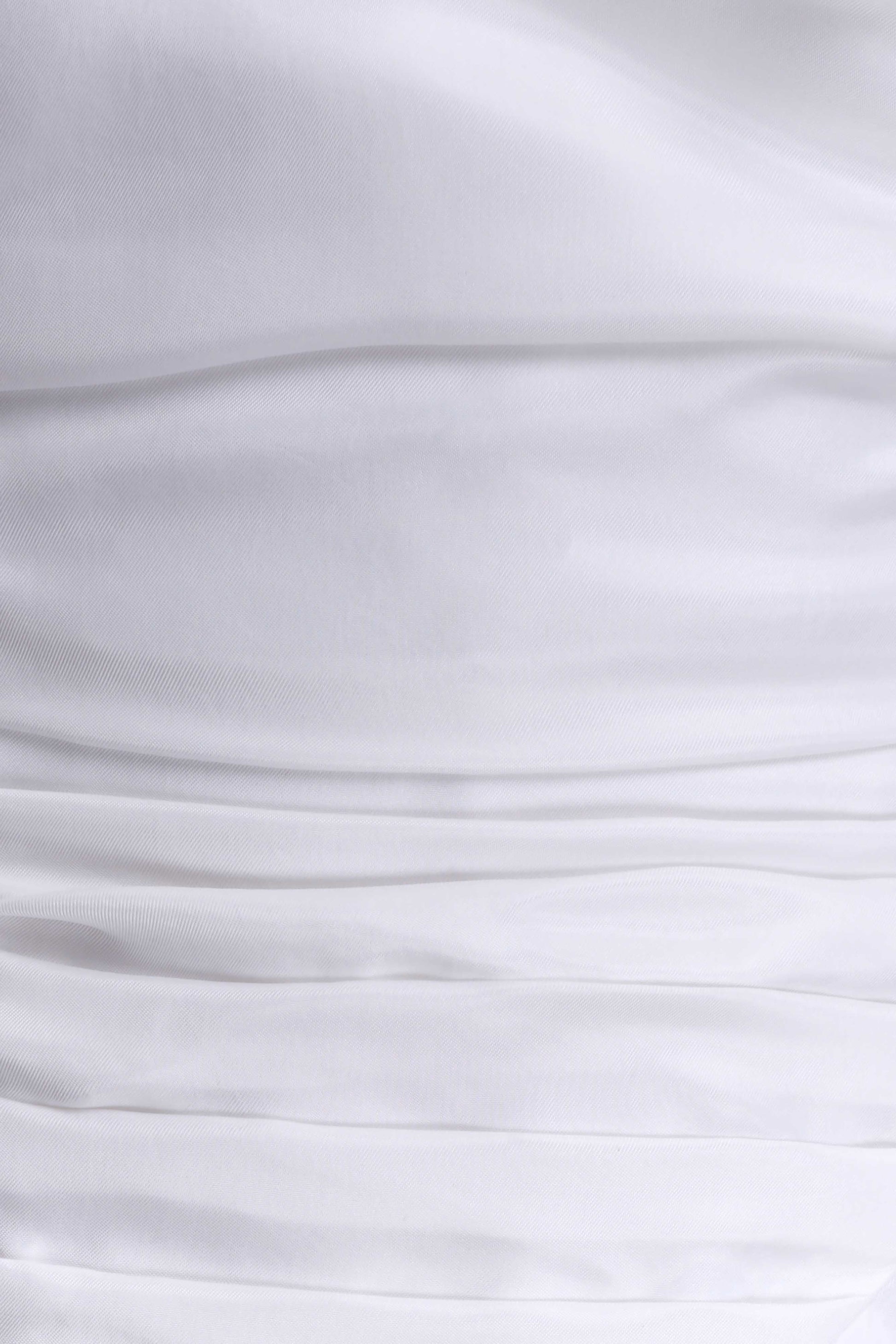 Daniela Ruched Halter Midi Dress - White #6