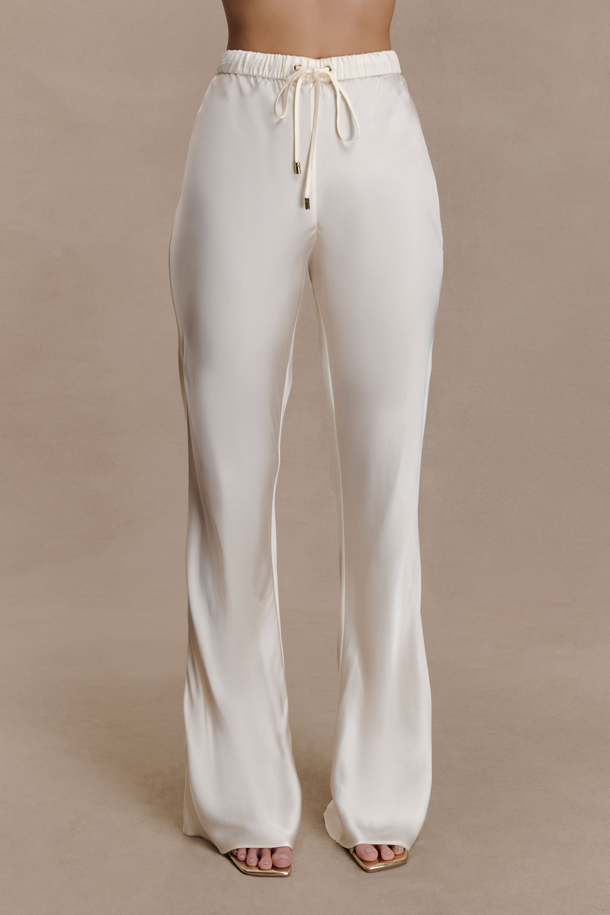 Bianca Satin Pants - Ivory #7