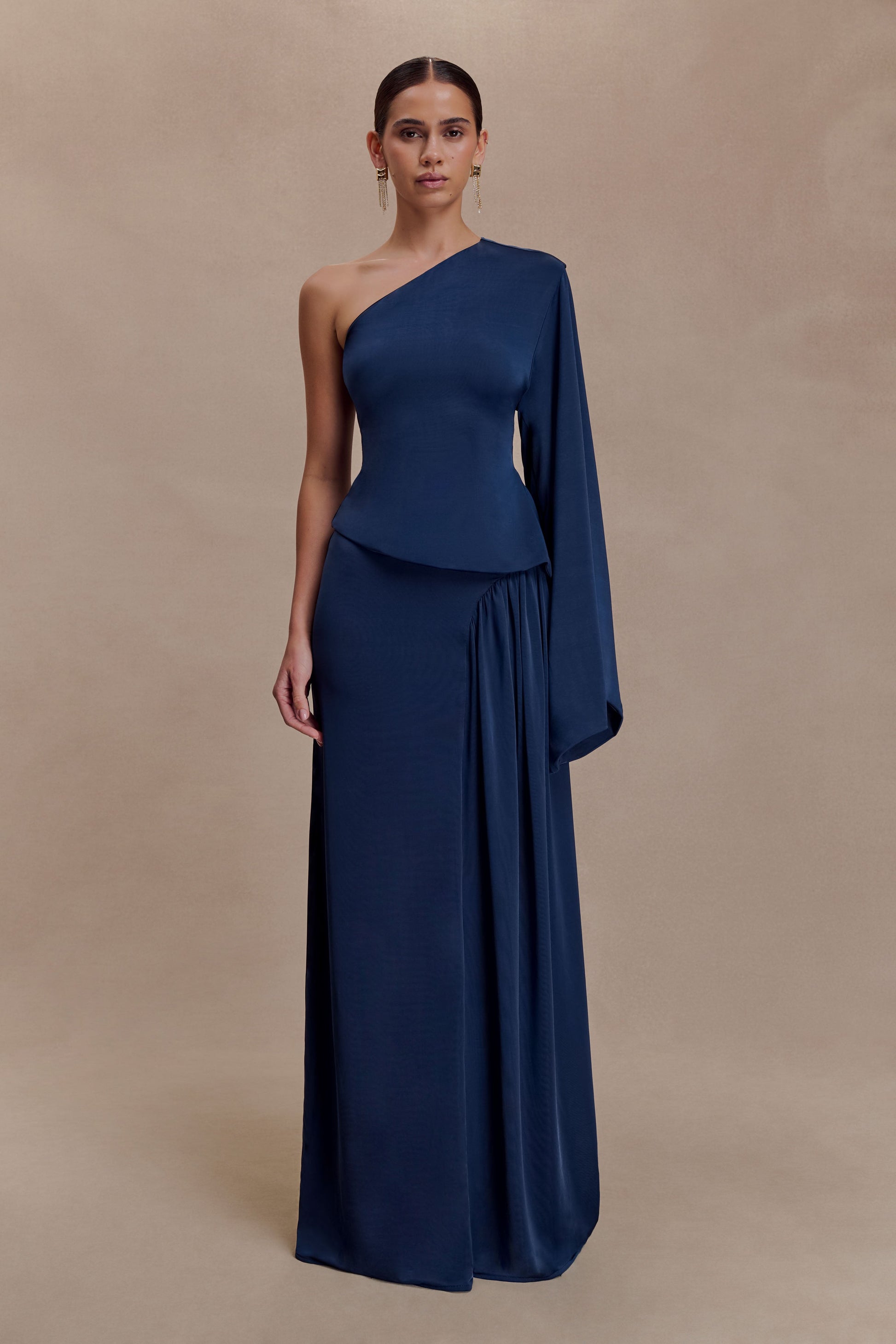 Vivica Slinky One Shoulder Top - Midnight Navy #5